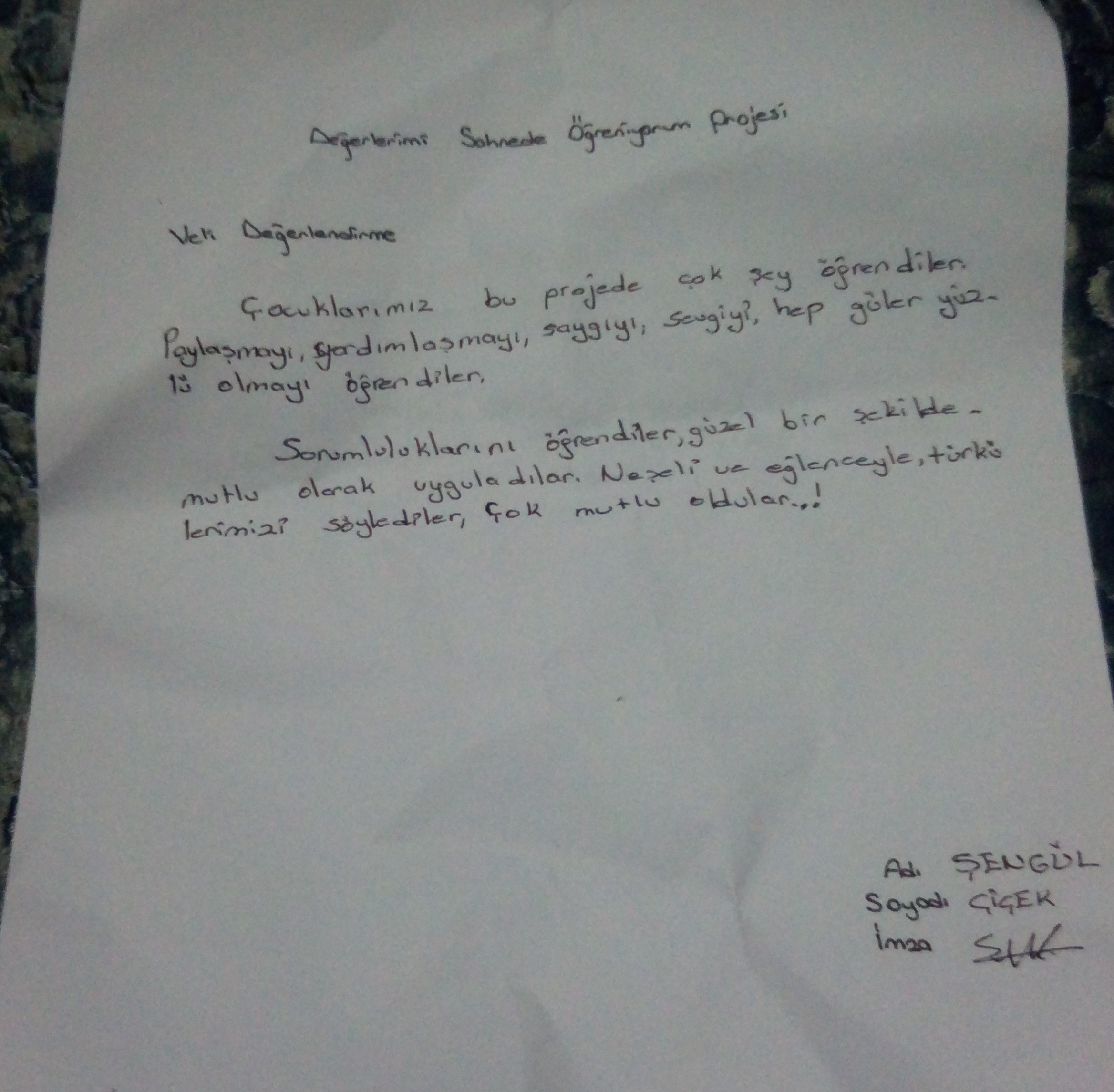 VELİ DEĞERLENDİRME by Saniye AÇIKALIN - Ourboox.com