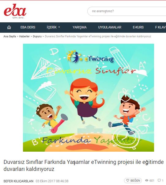 DUVARSIZ SINIFLAR FARKINDA YAŞAMLAR EBA HABERLERİ by Erol Yıldırım - Ourboox.com