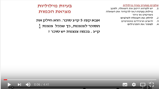 קבוצה 7 , שאלות מילוליות בנושא כפל וחילוק שברים , כיתה ו’ by doaa - Ourboox.com