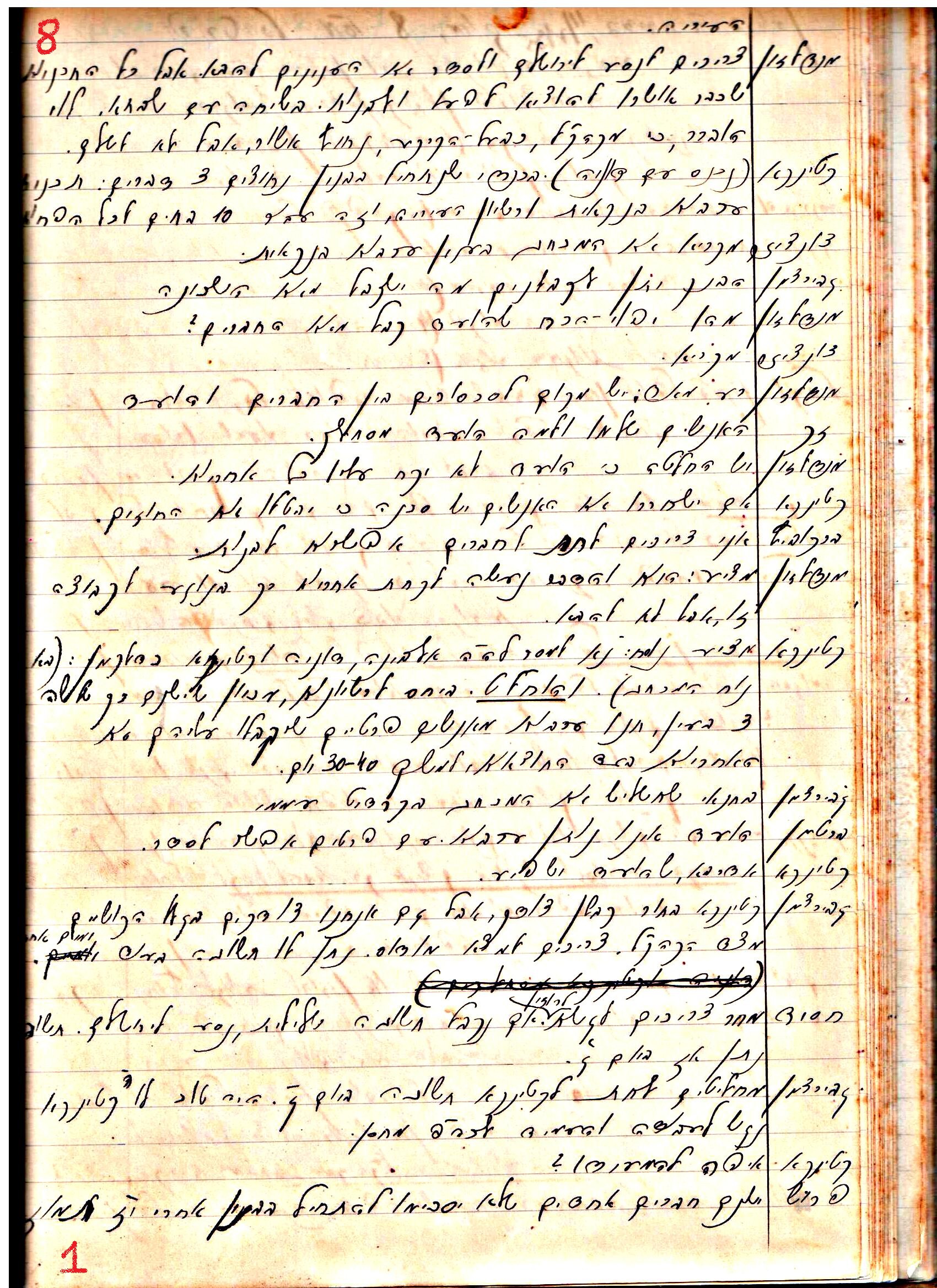 פרוטוקול 1- הנהלה – 27.5.37 – 20.3.35 by riki deri - Illustrated by מוזיאון בית גרושקביץ / כרך1 - Ourboox.com