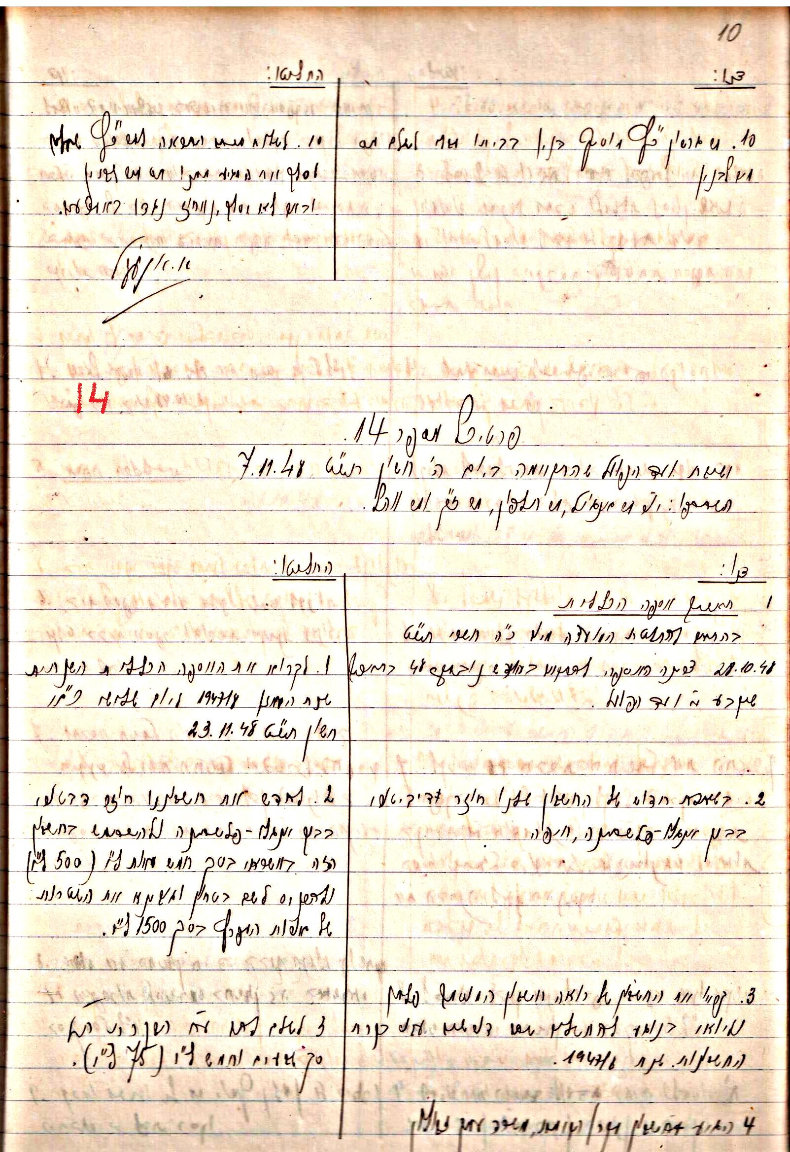 פרוטוקול 3 – הנהלה – 23.11.54 – 22.8.48 by riki deri - Illustrated by מוזיאון בית גרושקביץ - Ourboox.com