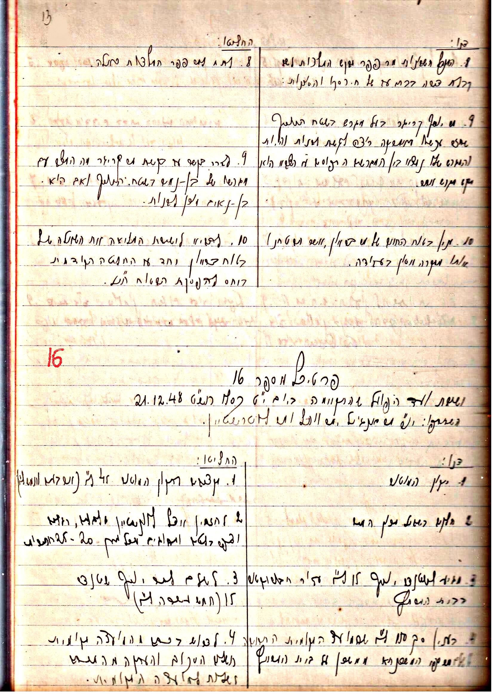 פרוטוקול 3 – הנהלה – 23.11.54 – 22.8.48 by riki deri - Illustrated by מוזיאון בית גרושקביץ - Ourboox.com