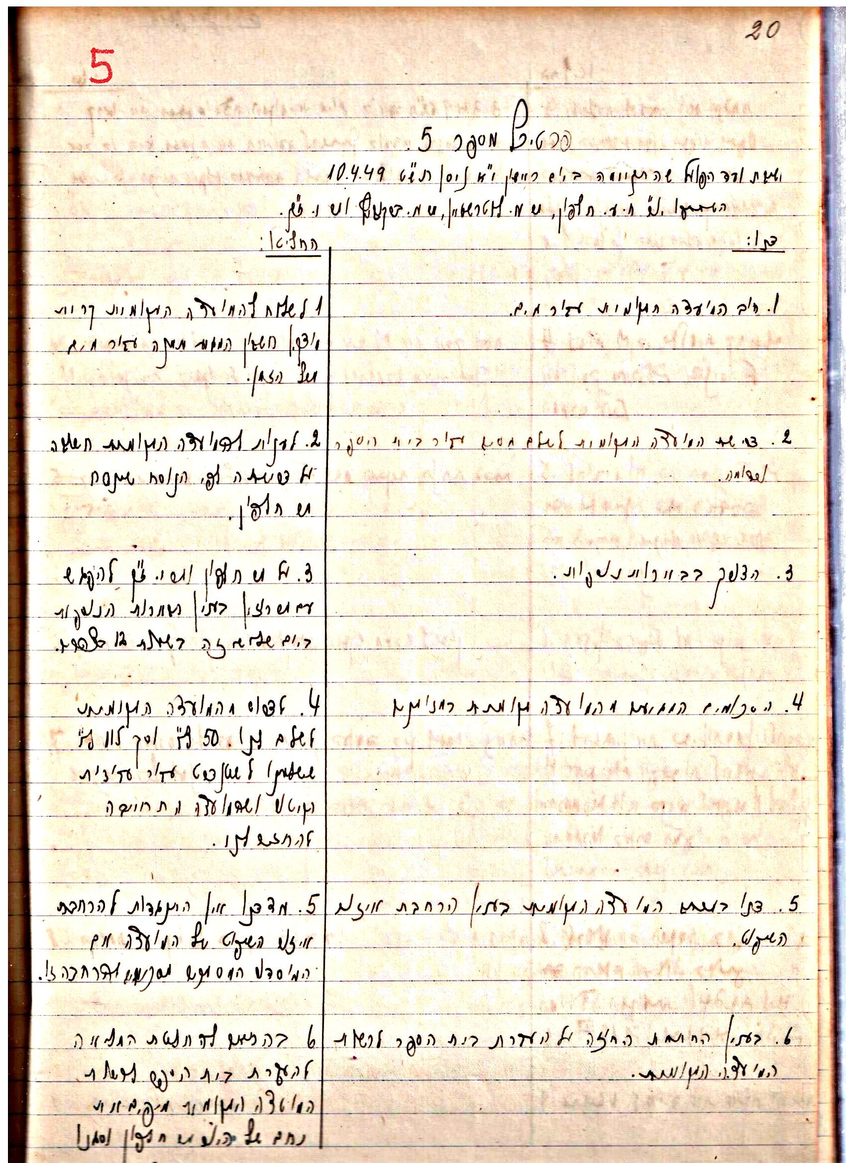 פרוטוקול 3 – הנהלה – 23.11.54 – 22.8.48 by riki deri - Illustrated by מוזיאון בית גרושקביץ - Ourboox.com