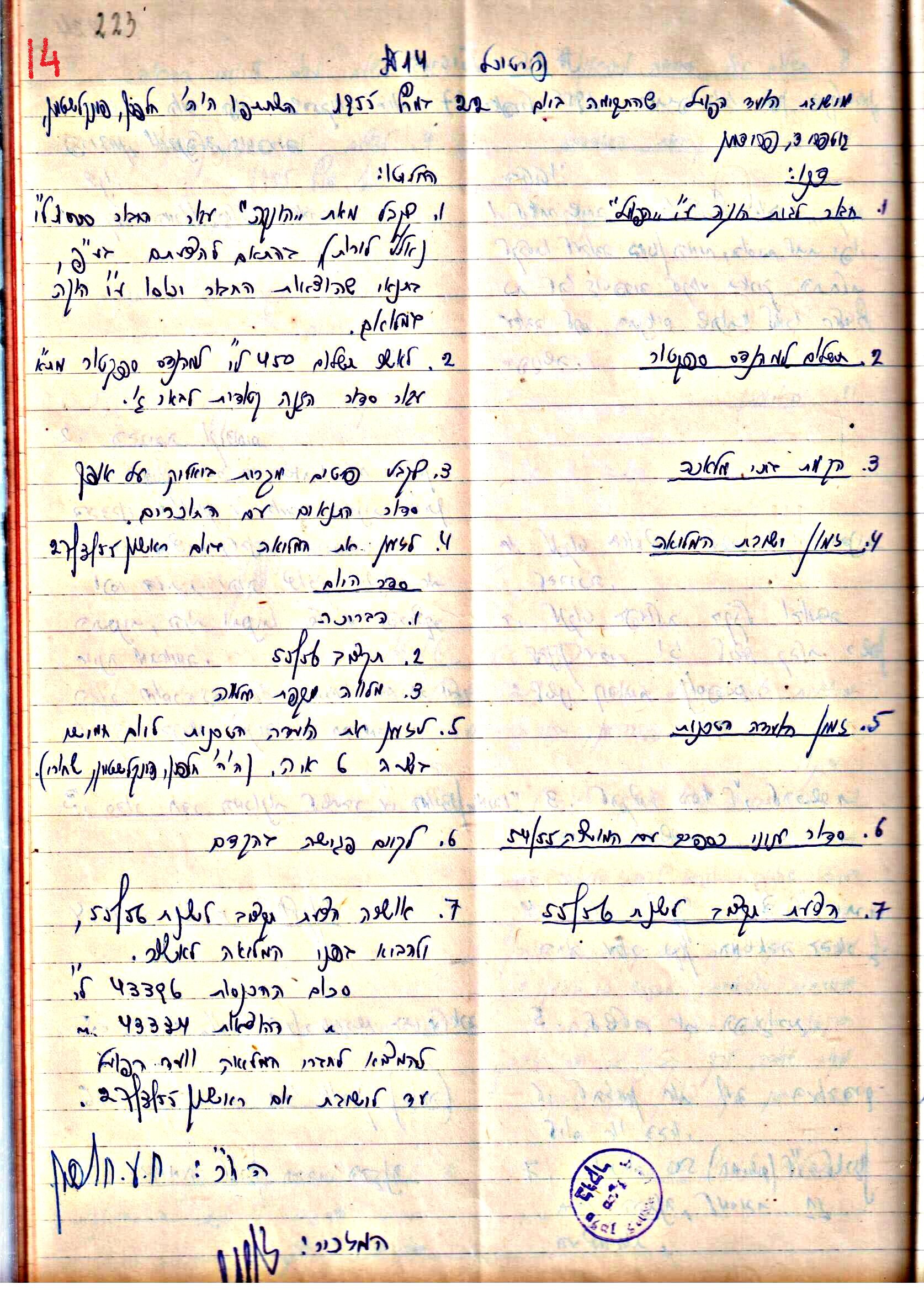 פרוטוקול 3 – הנהלה – 23.11.54 – 22.8.48 by riki deri - Illustrated by מוזיאון בית גרושקביץ - Ourboox.com
