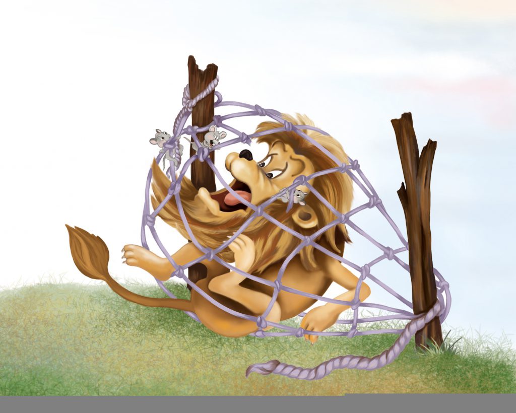 האריה והעכבר by shira hermon - Illustrated by משלי איזופוס - Ourboox.com