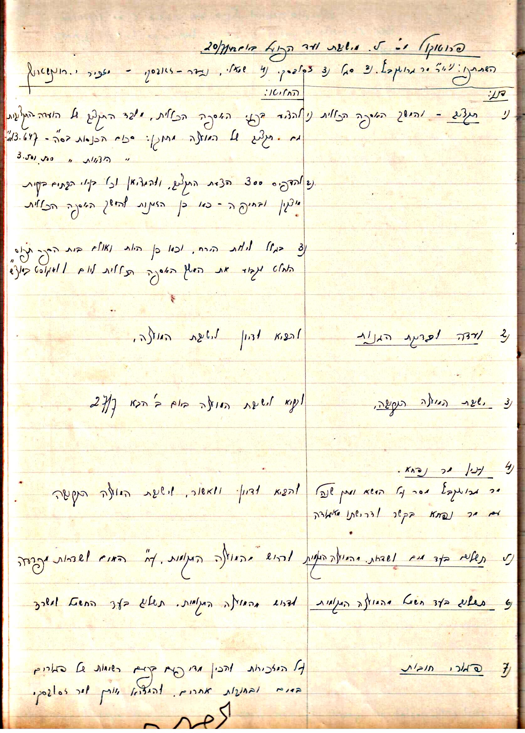 פרוטוקול 2 – הנהלה – 18.7.48 – 27.7.37 by riki deri - Illustrated by מוזיאון בית גרושקביץ / כרך 2 - Ourboox.com