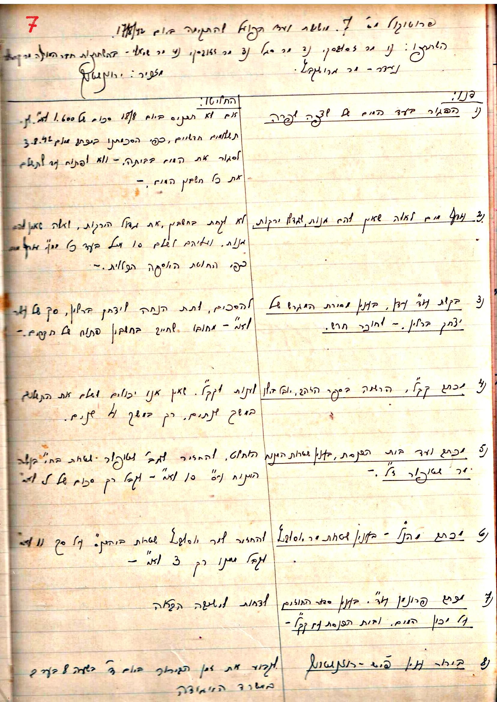 פרוטוקול 2 – הנהלה – 18.7.48 – 27.7.37 by riki deri - Illustrated by מוזיאון בית גרושקביץ / כרך 2 - Ourboox.com