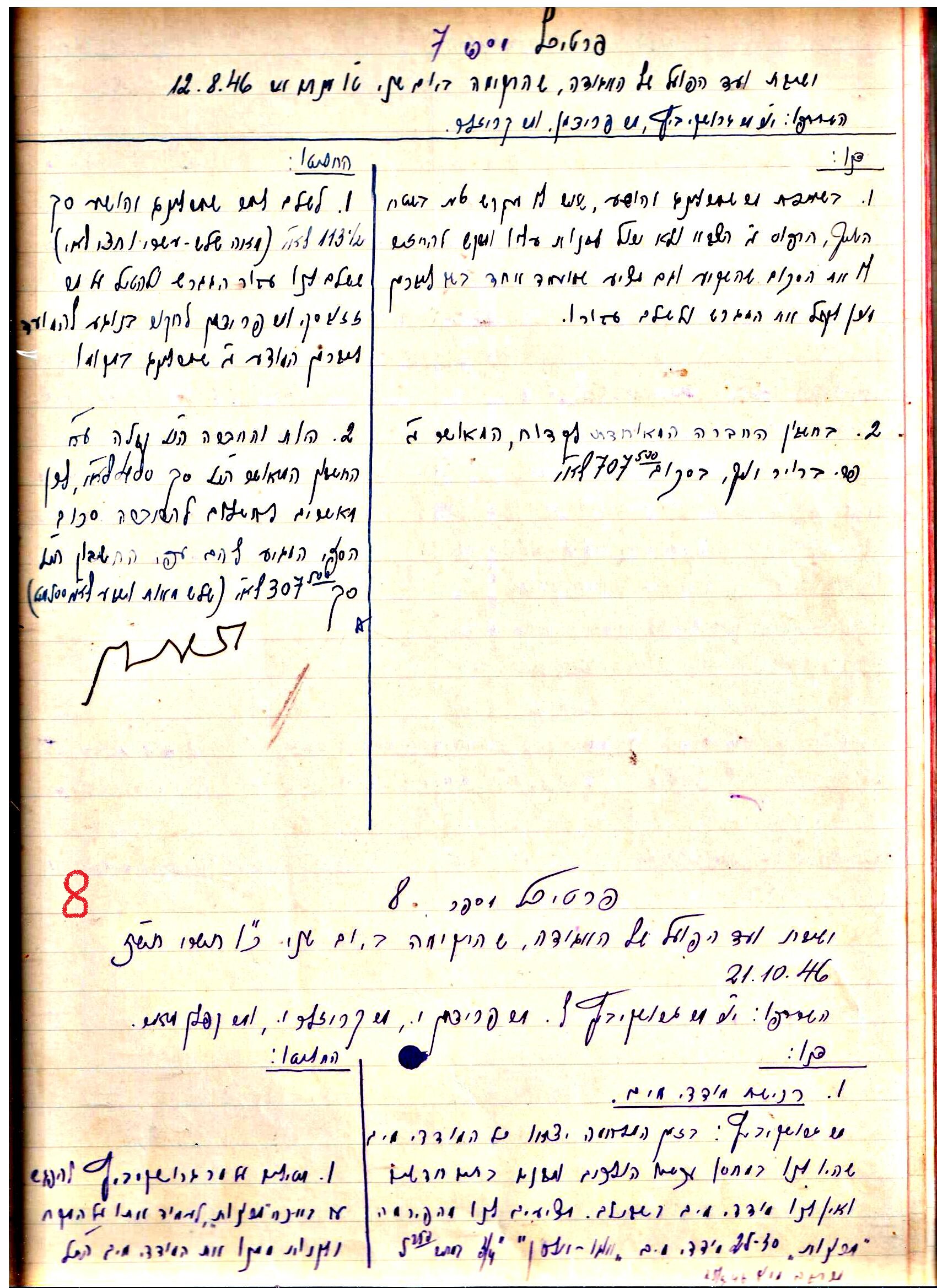 פרוטוקול 2 – הנהלה – 18.7.48 – 27.7.37 by riki deri - Illustrated by מוזיאון בית גרושקביץ / כרך 2 - Ourboox.com
