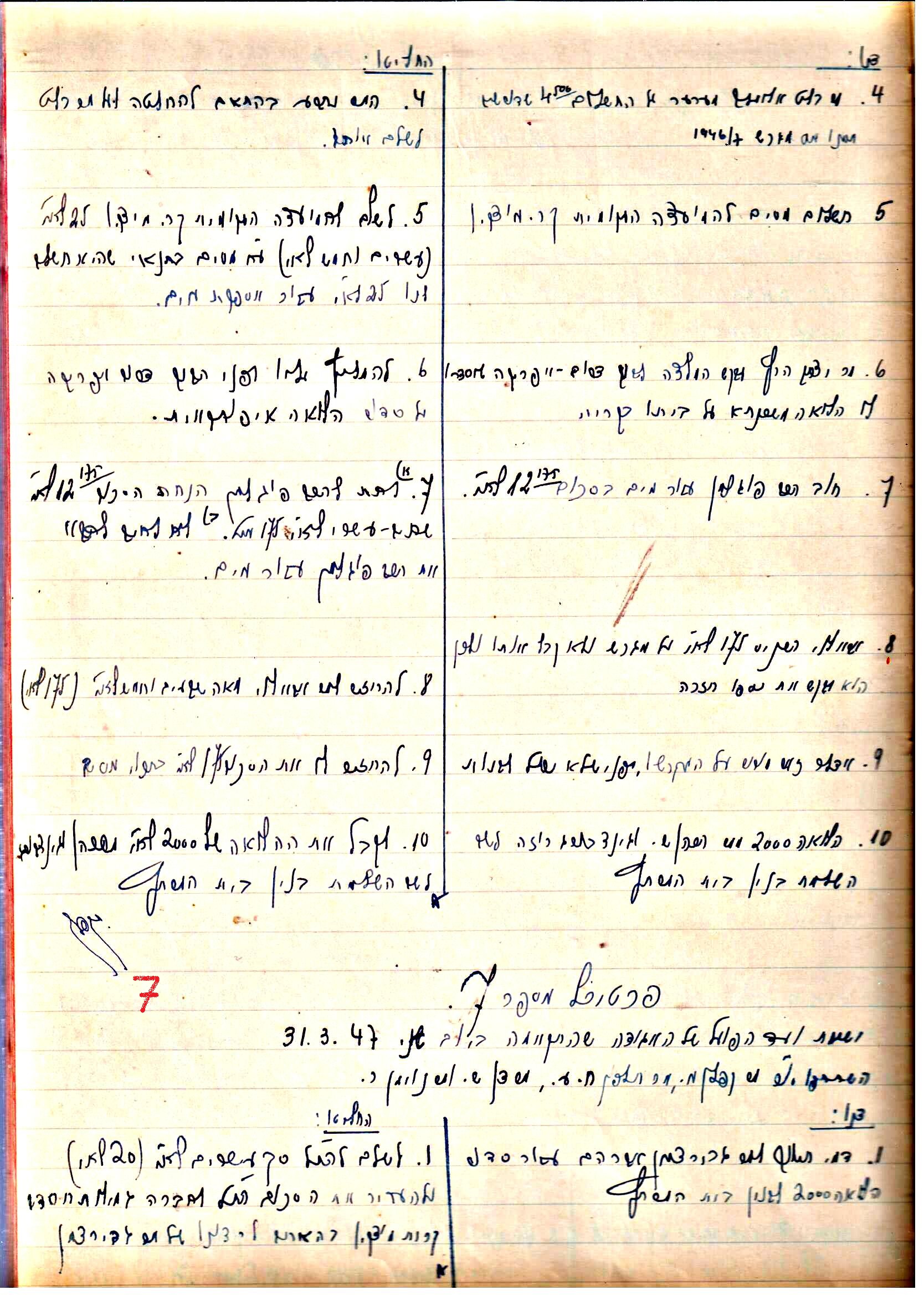 פרוטוקול 2 – הנהלה – 18.7.48 – 27.7.37 by riki deri - Illustrated by מוזיאון בית גרושקביץ / כרך 2 - Ourboox.com