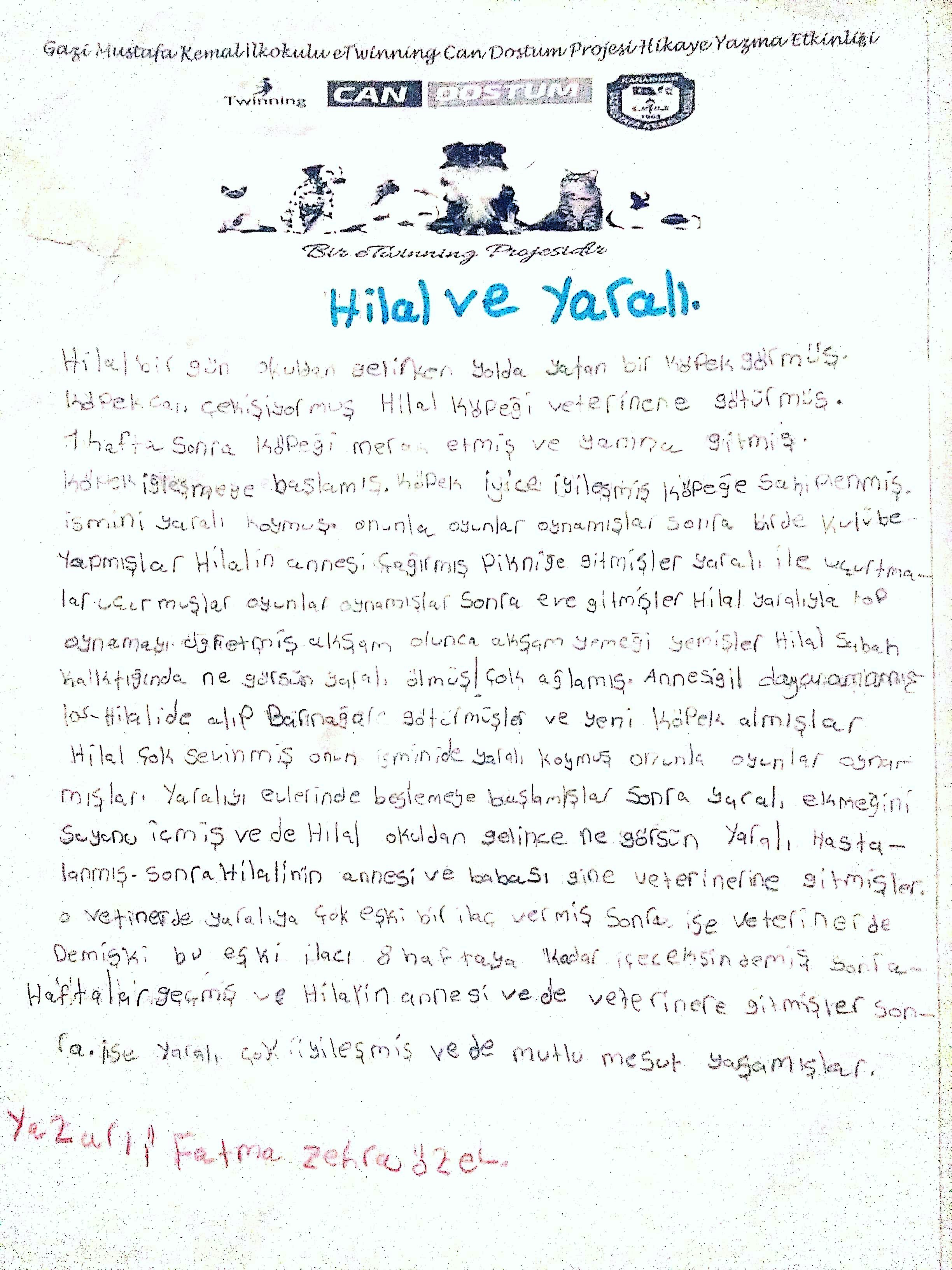 GAZİ MUSTAFA KEMAL İLKOKULU 3/A SINIFI CAN DOSTUM HİKAYELERİ by Ali Reyhan Taşdemir - Ourboox.com
