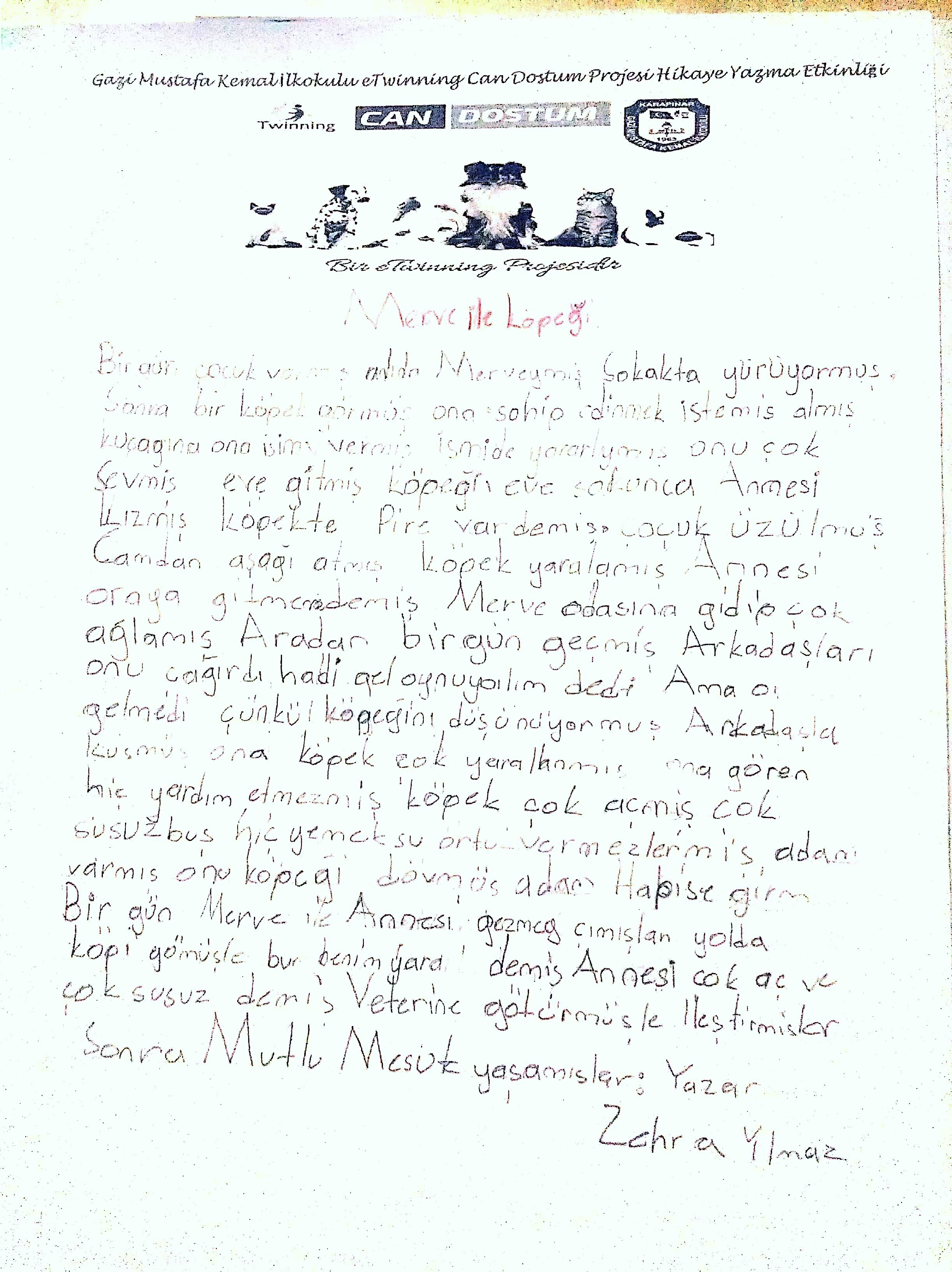 GAZİ MUSTAFA KEMAL İLKOKULU 3/A SINIFI CAN DOSTUM HİKAYELERİ by Ali Reyhan Taşdemir - Ourboox.com