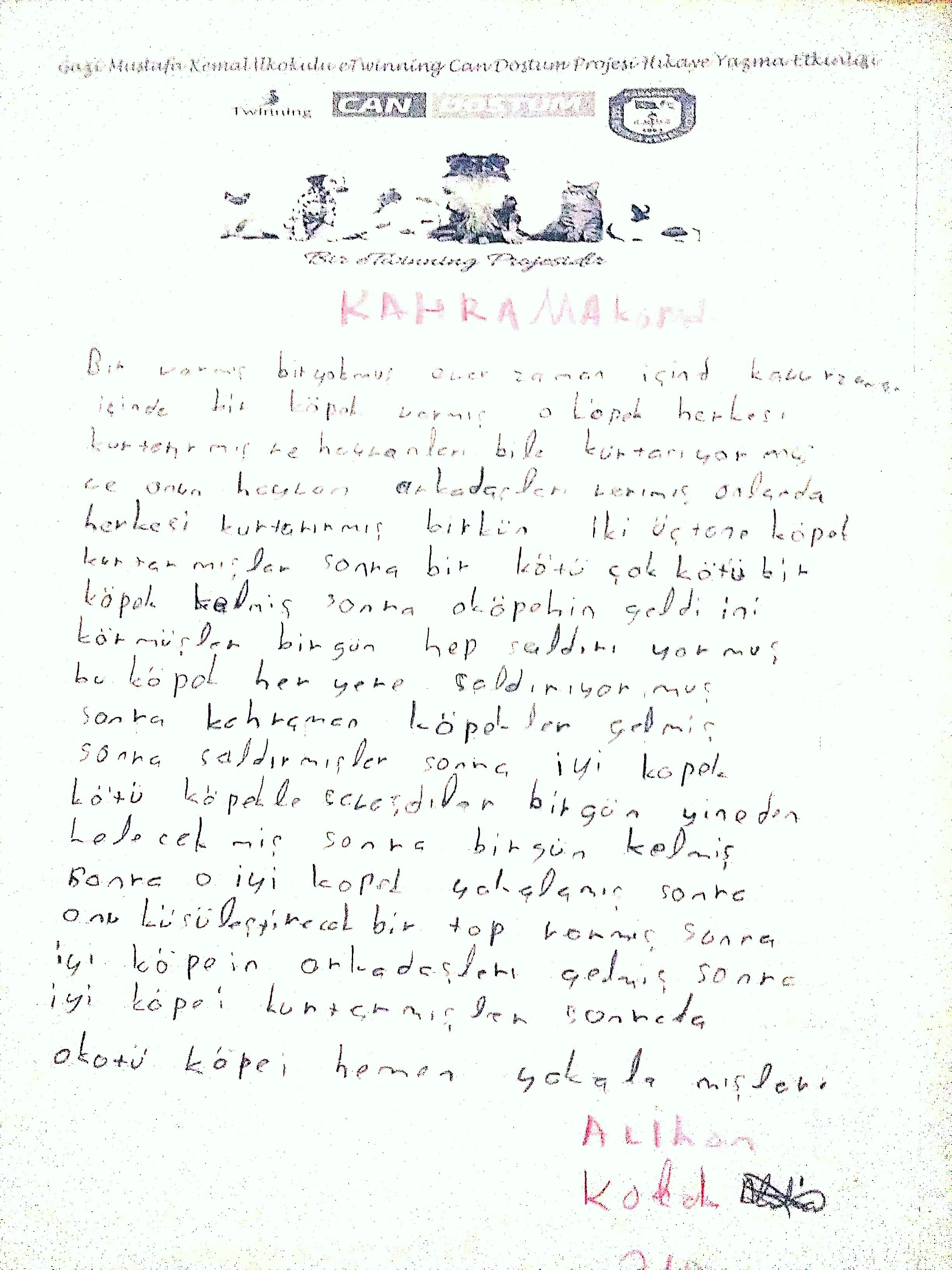 GAZİ MUSTAFA KEMAL İLKOKULU 3/A SINIFI CAN DOSTUM HİKAYELERİ by Ali Reyhan Taşdemir - Ourboox.com