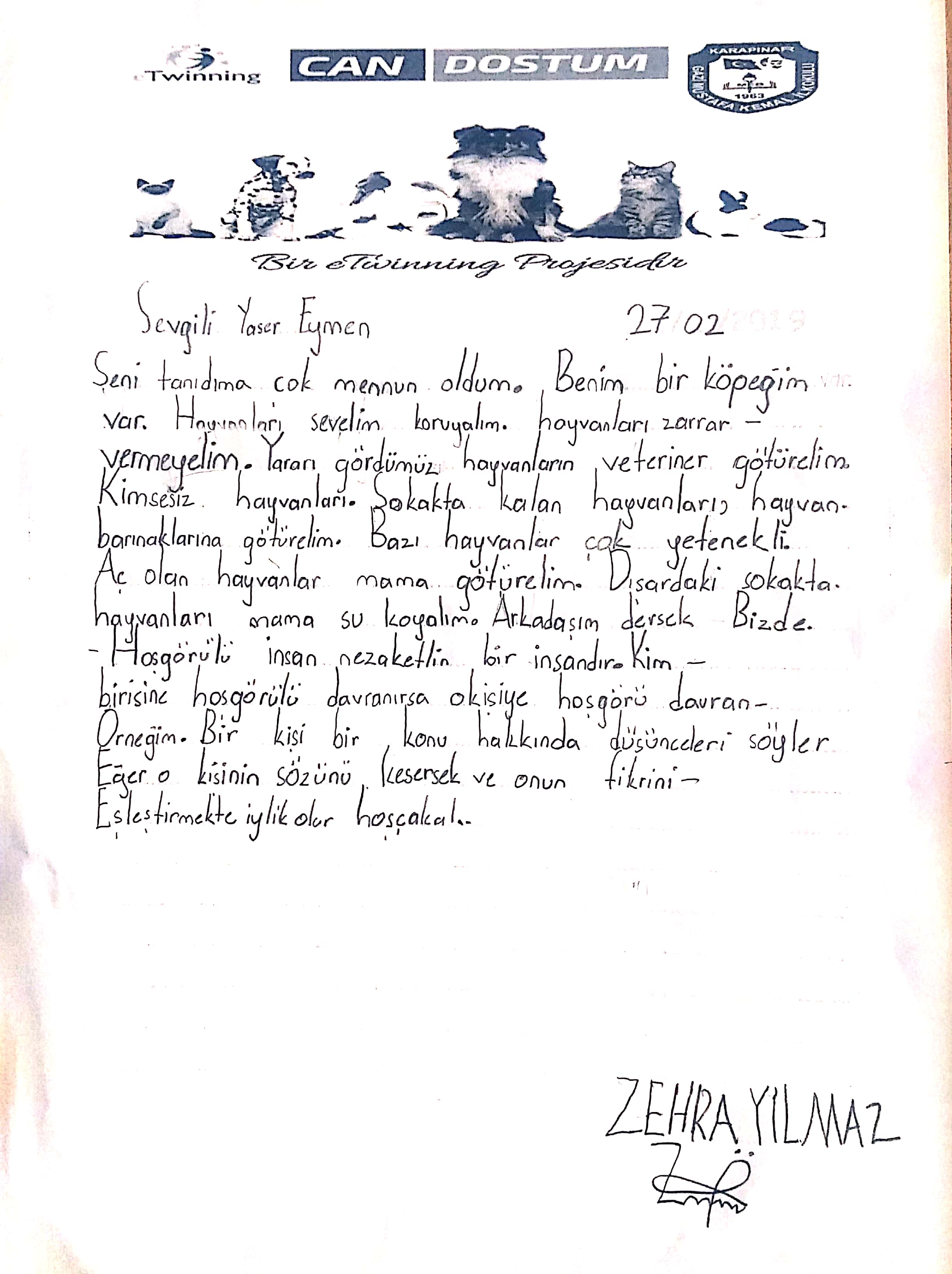 GAZİ MUSTAFA KEMAL İLKOKULU 3/A SINIFI CAN DOSTUM MEKTUPLARI by Ali Reyhan Taşdemir - Ourboox.com