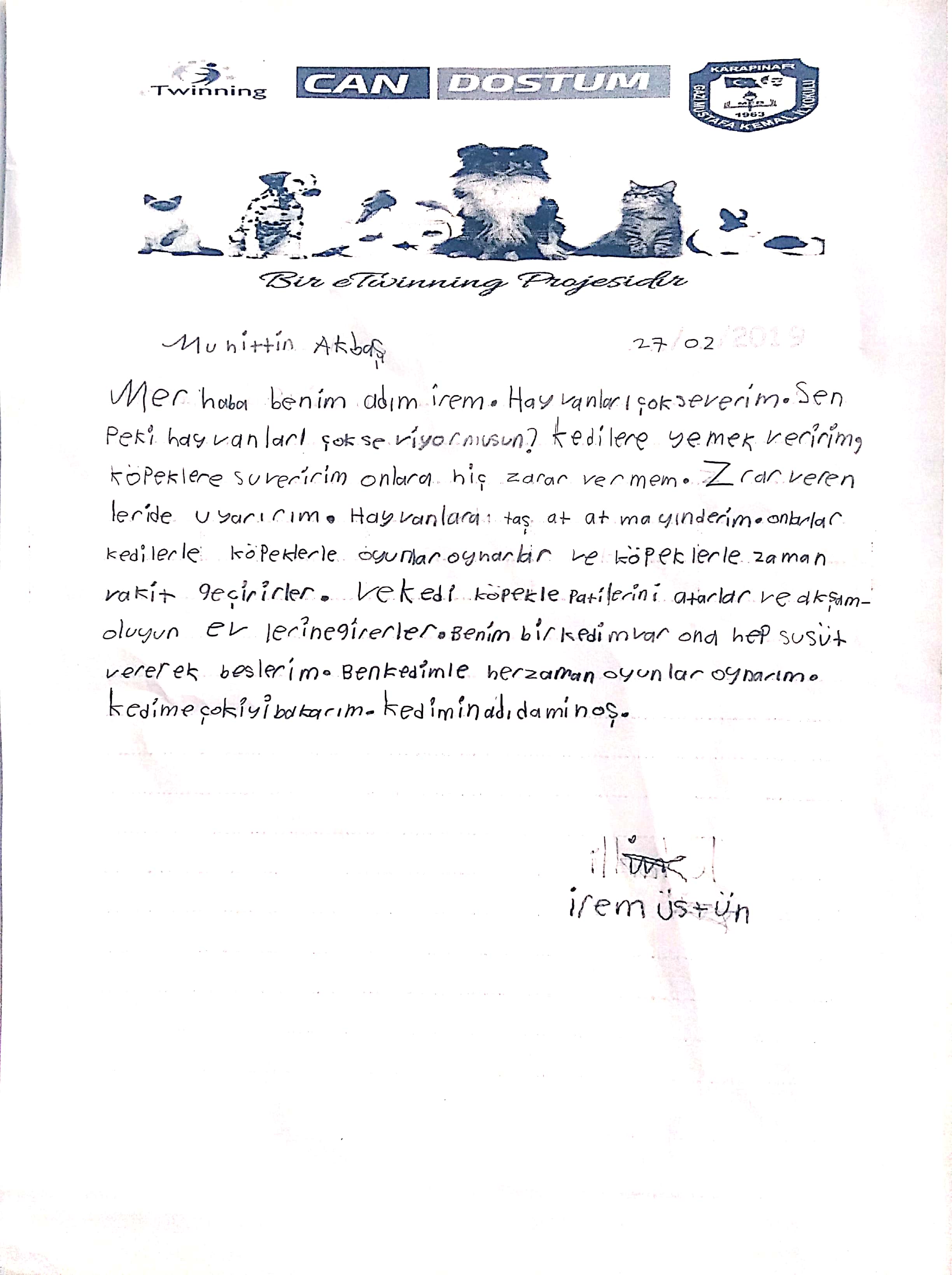 GAZİ MUSTAFA KEMAL İLKOKULU 3/A SINIFI CAN DOSTUM MEKTUPLARI by Ali Reyhan Taşdemir - Ourboox.com