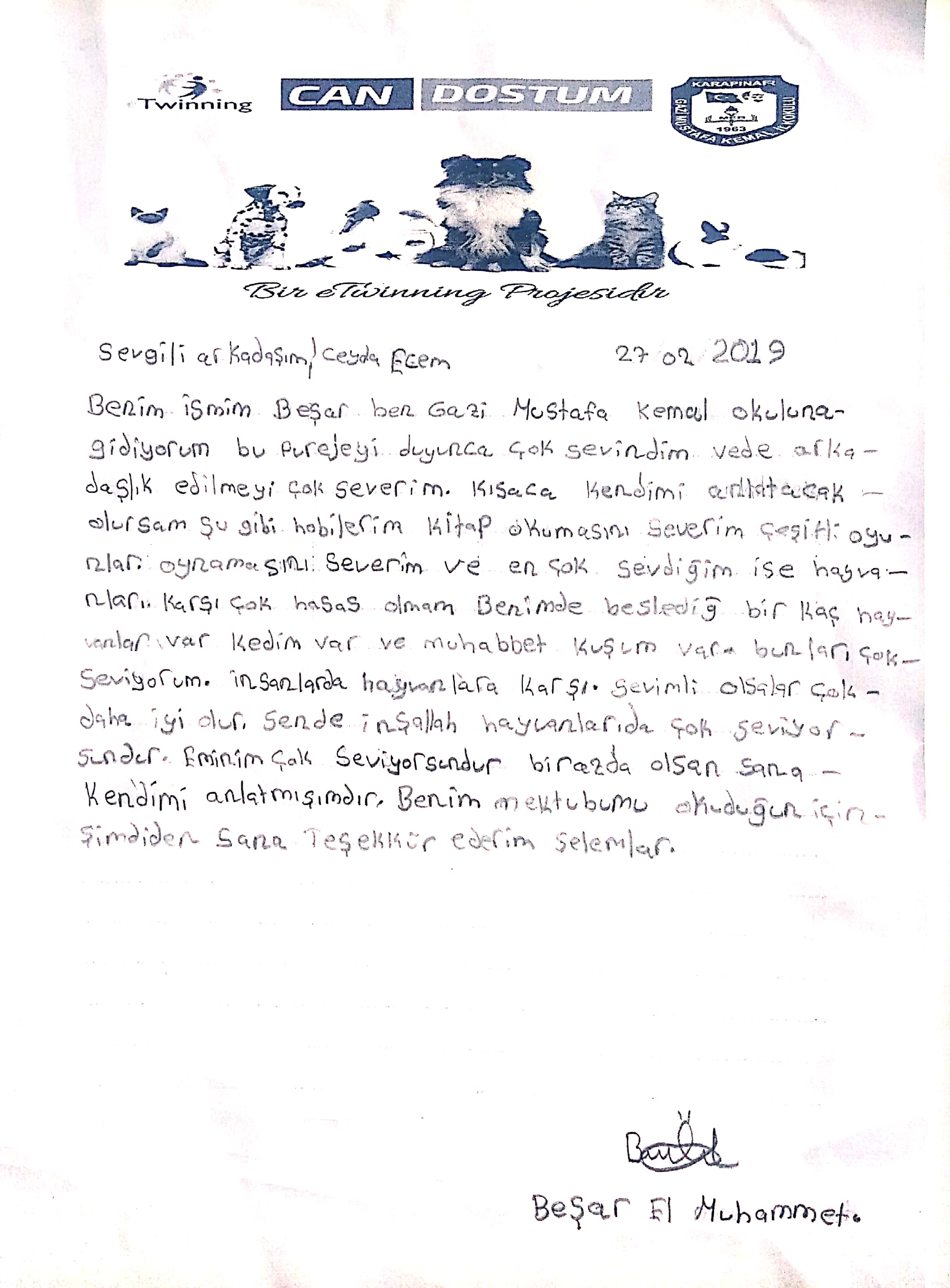 GAZİ MUSTAFA KEMAL İLKOKULU 3/A SINIFI CAN DOSTUM MEKTUPLARI by Ali Reyhan Taşdemir - Ourboox.com