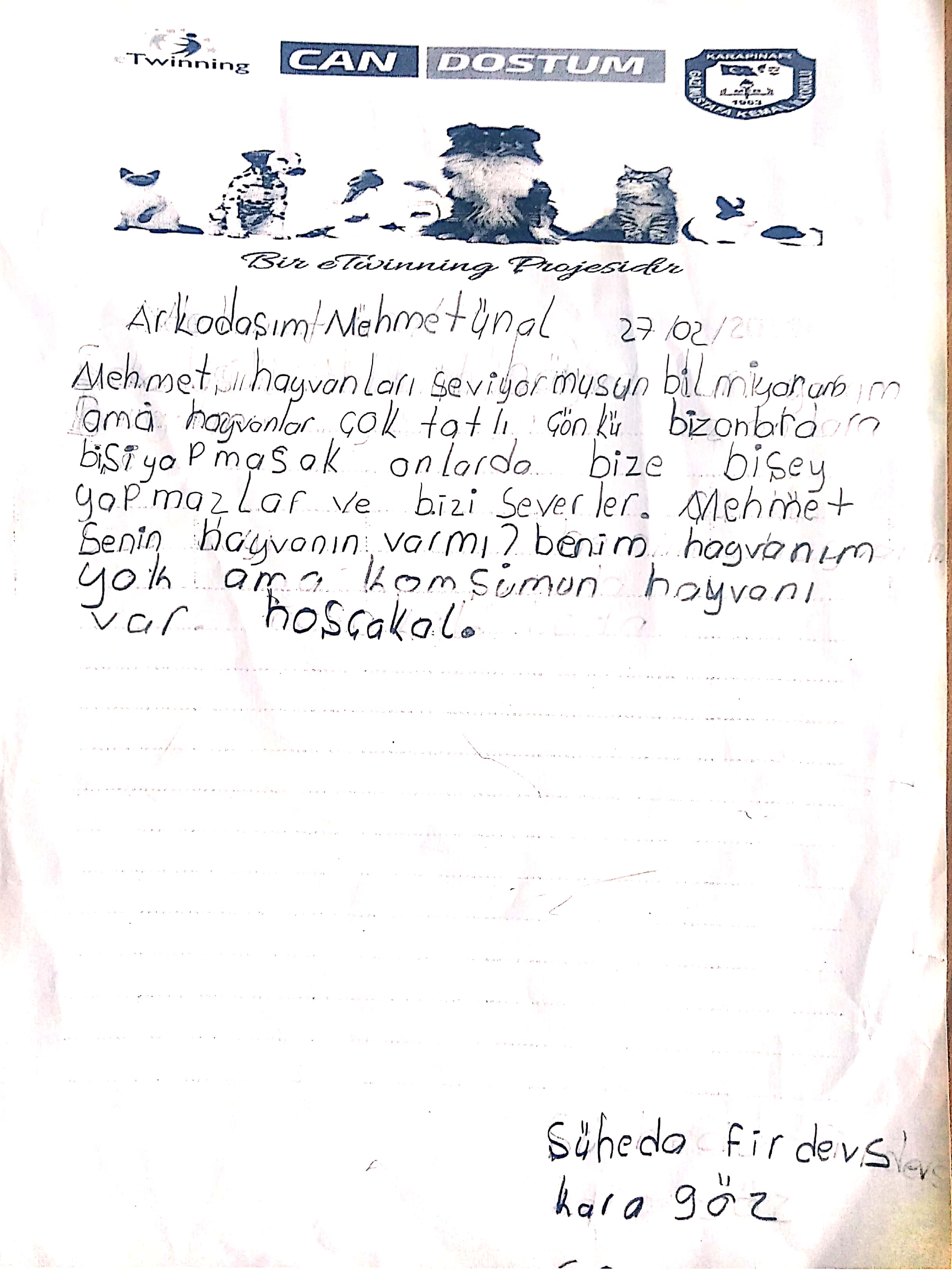 GAZİ MUSTAFA KEMAL İLKOKULU 3/A SINIFI CAN DOSTUM MEKTUPLARI by Ali Reyhan Taşdemir - Ourboox.com
