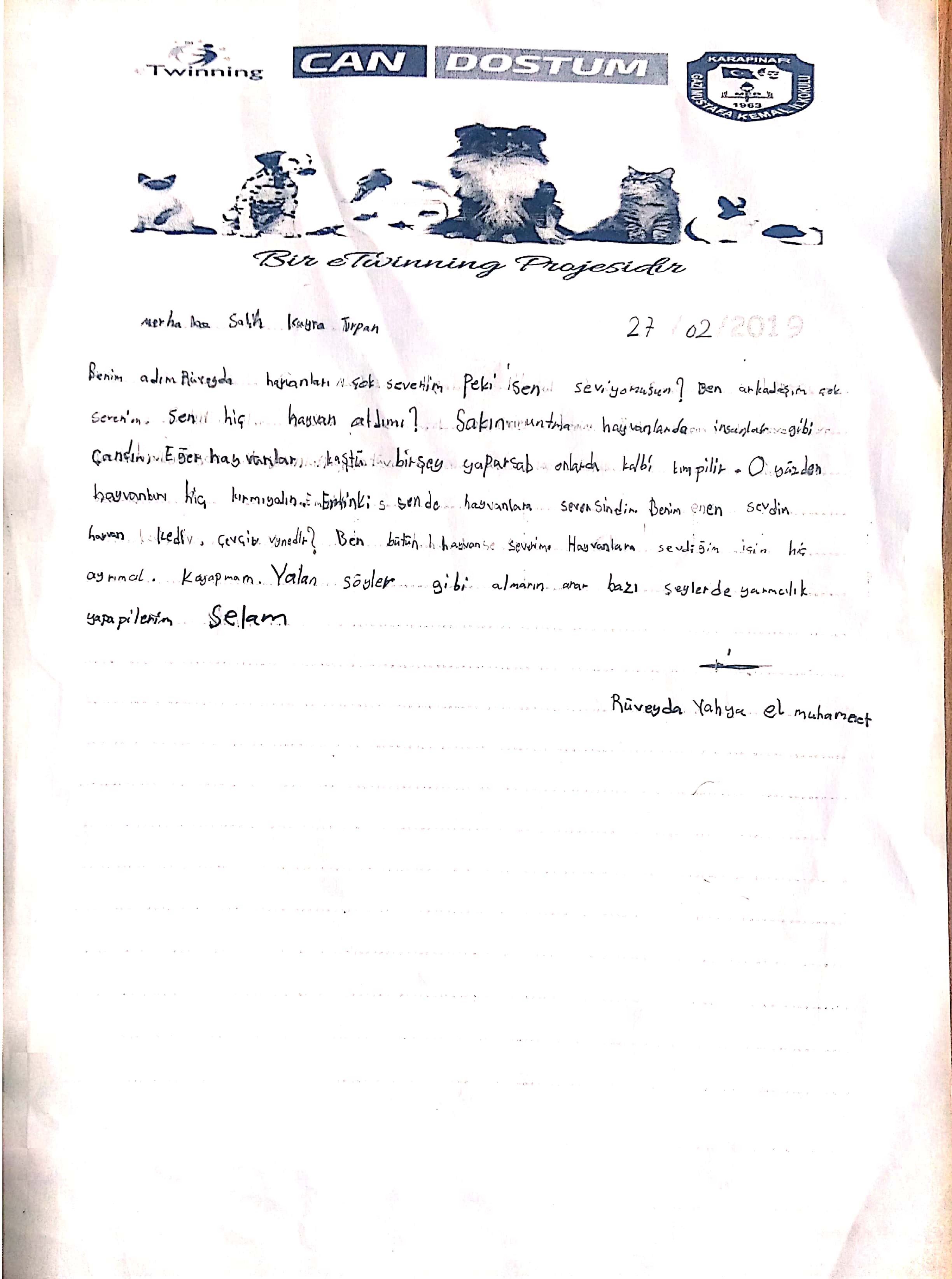 GAZİ MUSTAFA KEMAL İLKOKULU 3/A SINIFI CAN DOSTUM MEKTUPLARI by Ali Reyhan Taşdemir - Ourboox.com