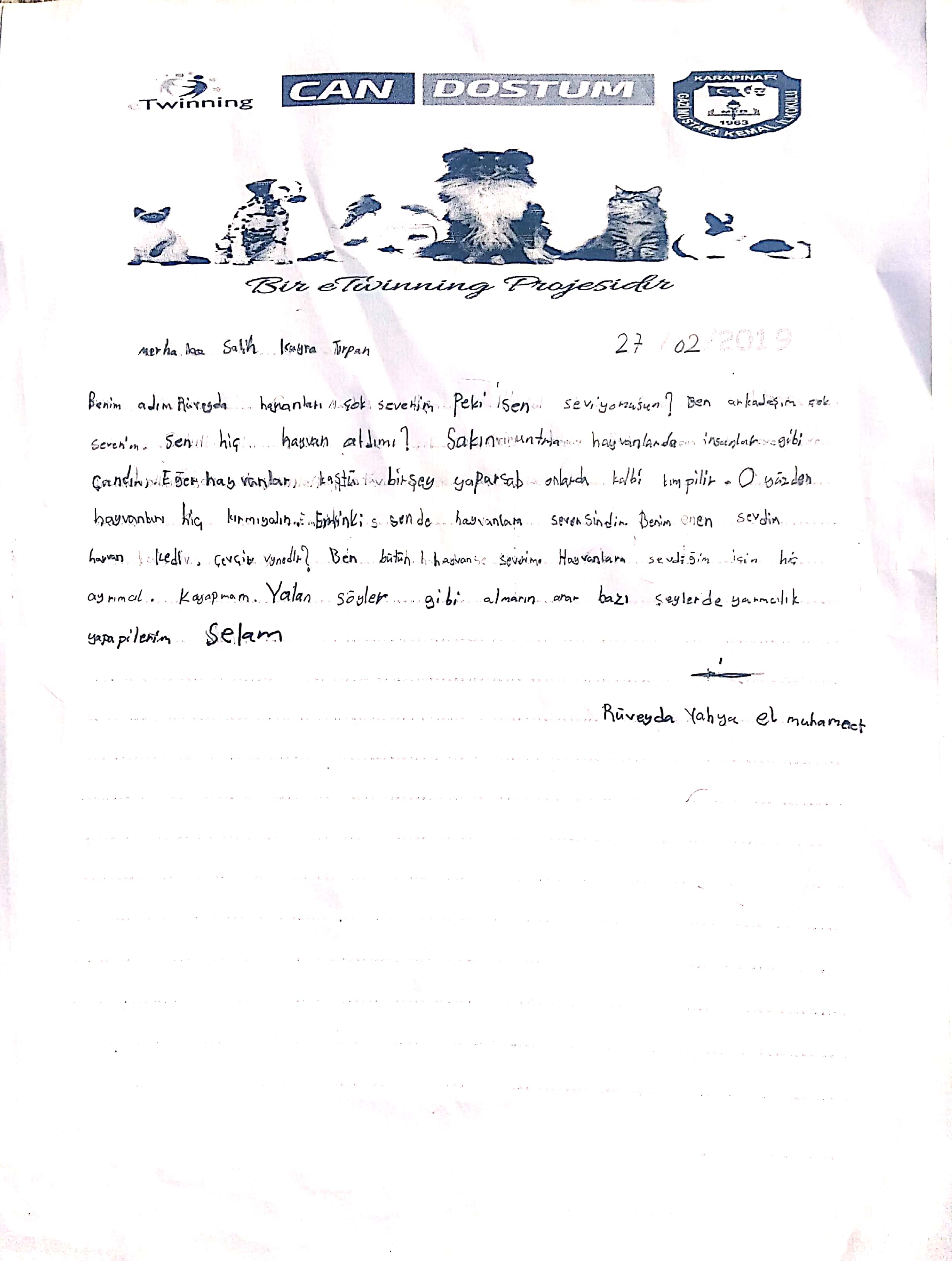 GAZİ MUSTAFA KEMAL İLKOKULU 3/A SINIFI CAN DOSTUM MEKTUPLARI by Ali Reyhan Taşdemir - Ourboox.com