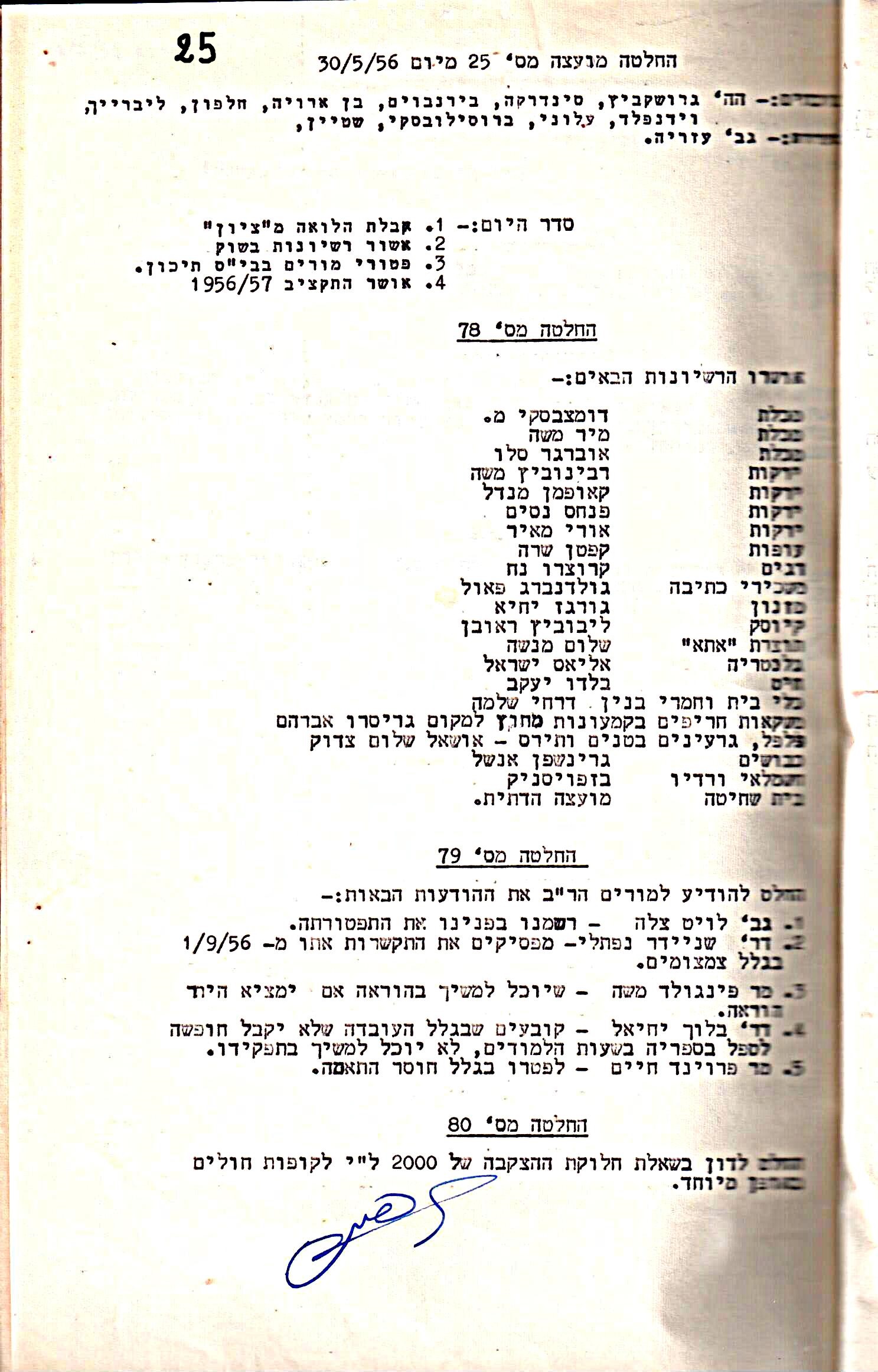 פרוטוקול 5 – הנהלה – 26.10.59 – 6.10.55 by riki deri - Illustrated by  מוזיאון בית גרושקביץ / כרך 5 - Ourboox.com