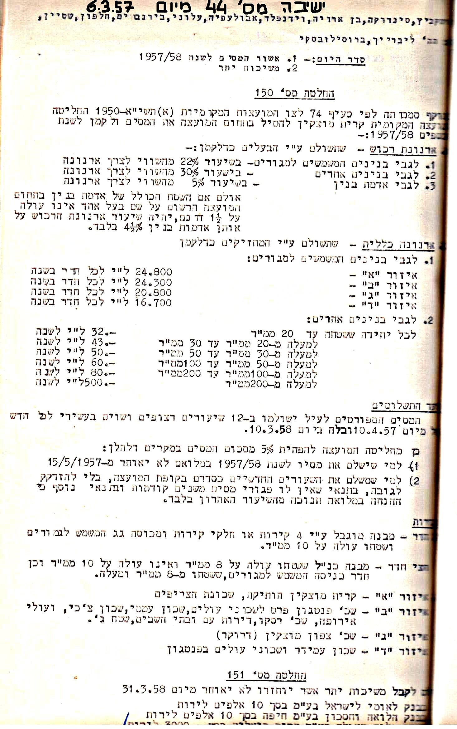 פרוטוקול 5 – הנהלה – 26.10.59 – 6.10.55 by riki deri - Illustrated by  מוזיאון בית גרושקביץ / כרך 5 - Ourboox.com