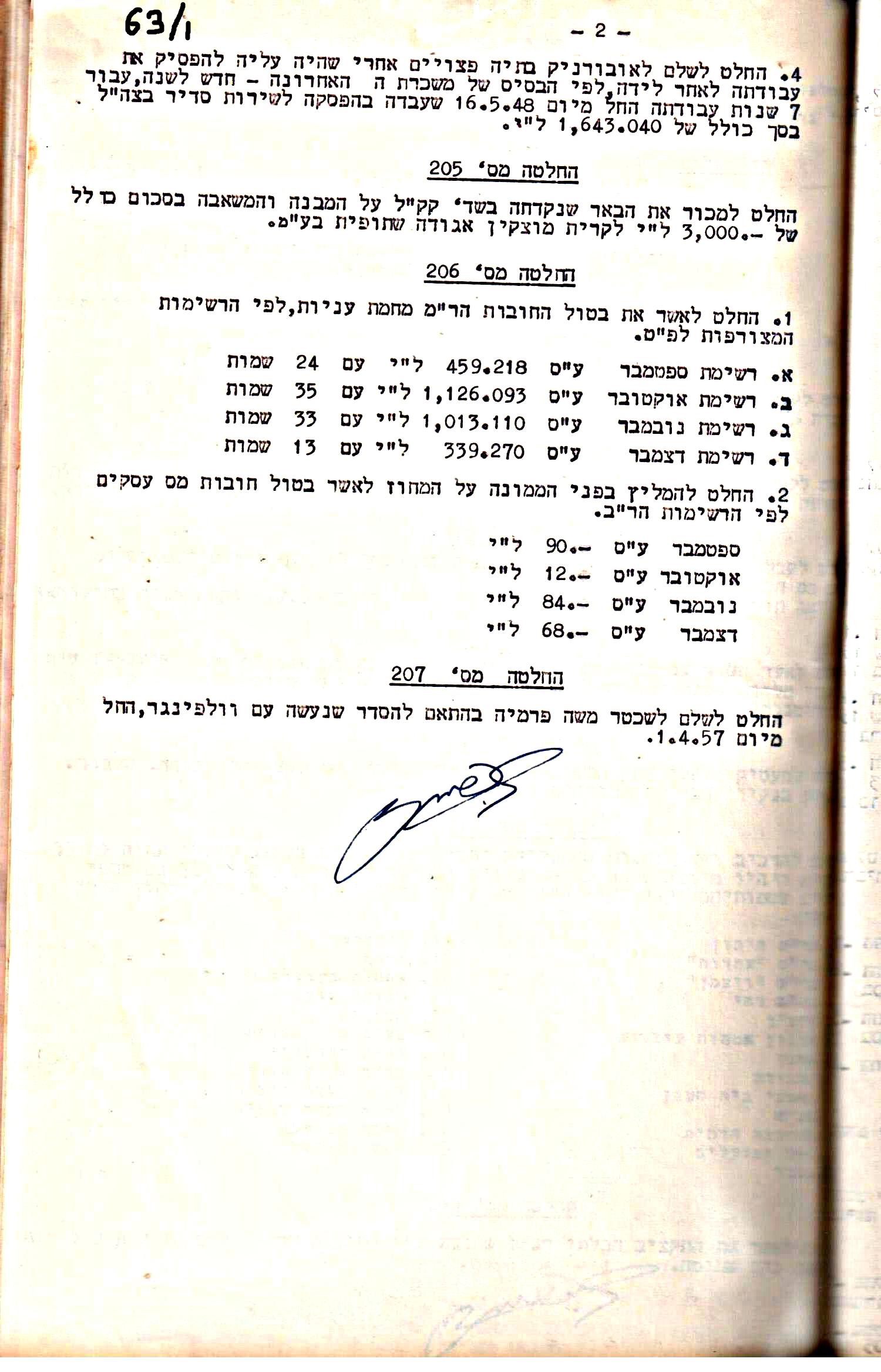 פרוטוקול 5 – הנהלה – 26.10.59 – 6.10.55 by riki deri - Illustrated by  מוזיאון בית גרושקביץ / כרך 5 - Ourboox.com