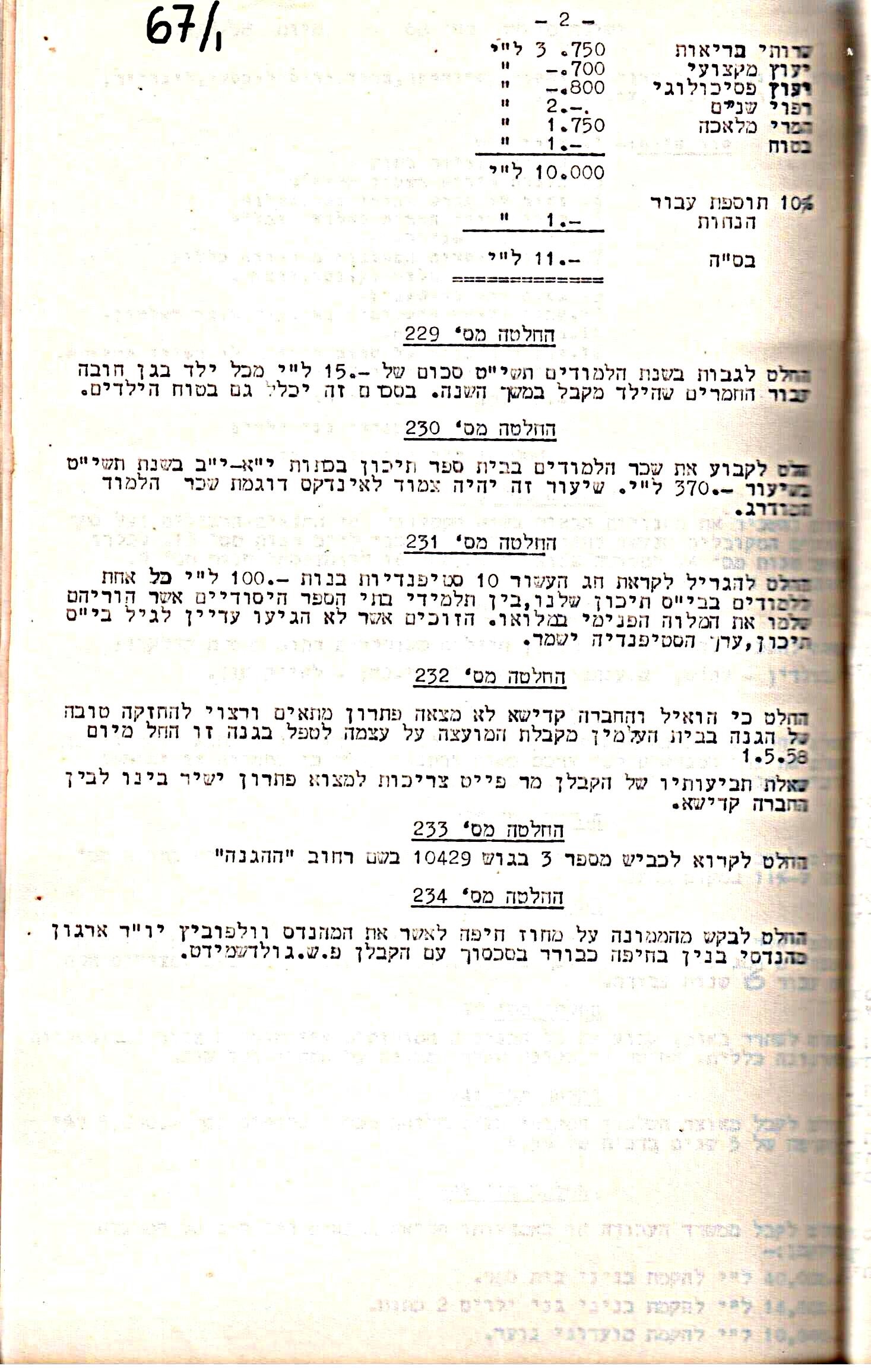 פרוטוקול 5 – הנהלה – 26.10.59 – 6.10.55 by riki deri - Illustrated by  מוזיאון בית גרושקביץ / כרך 5 - Ourboox.com