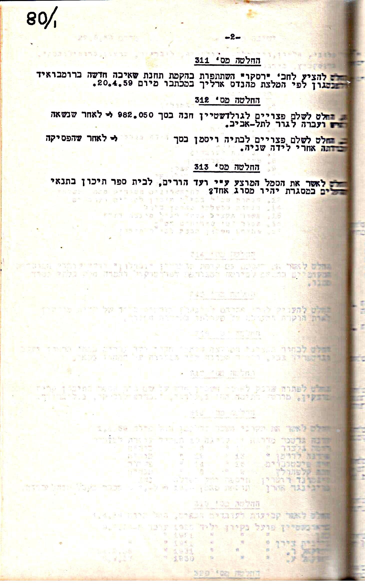 פרוטוקול 5 – הנהלה – 26.10.59 – 6.10.55 by riki deri - Illustrated by  מוזיאון בית גרושקביץ / כרך 5 - Ourboox.com
