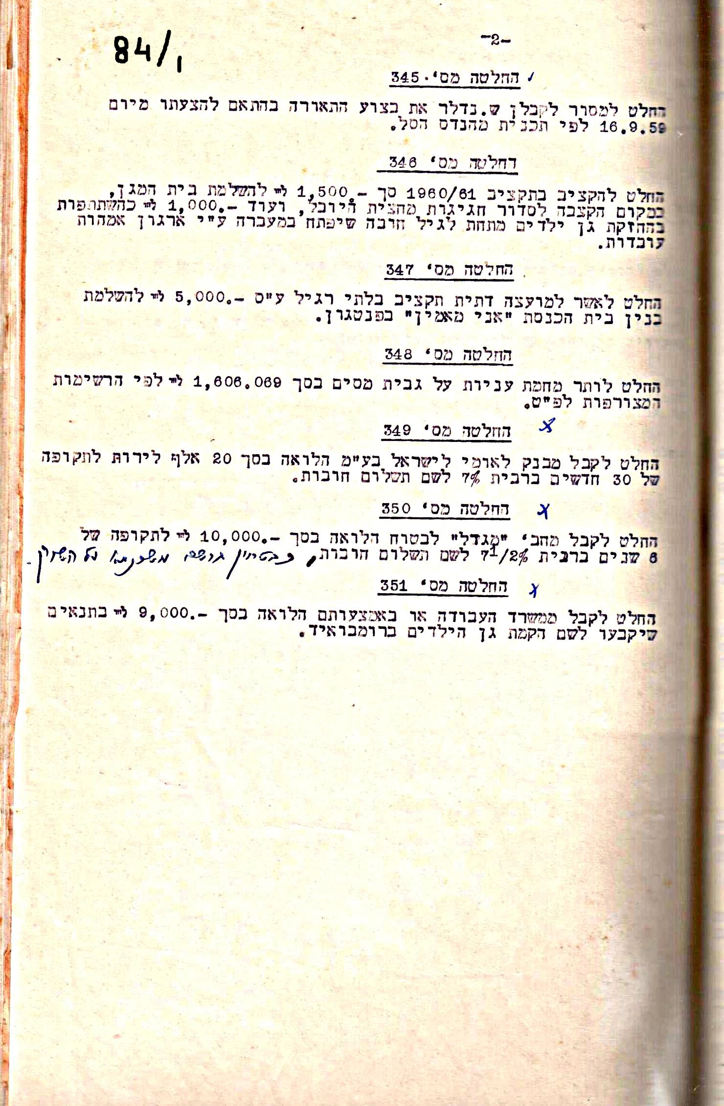 פרוטוקול 5 – הנהלה – 26.10.59 – 6.10.55 by riki deri - Illustrated by  מוזיאון בית גרושקביץ / כרך 5 - Ourboox.com