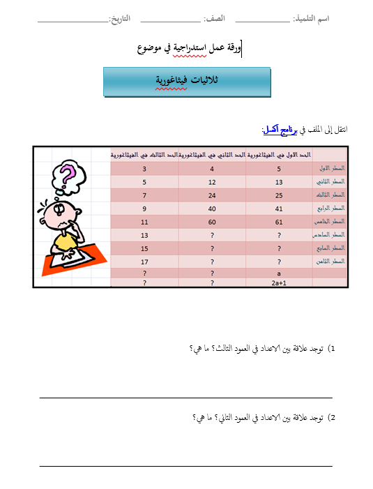 وحدة تعليمية بموضوع “نظرية فيثاغورس” by Sireen Nashif - Illustrated by سيرين ناشف & حراء نصيرات - Ourboox.com