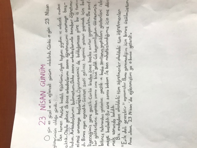 23 NİSAN YARATICI YAZMA ÇALIŞMALARI by zeynep özdemir - Ourboox.com