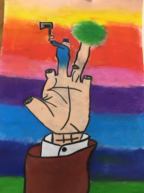 OUR FUTURE IS IN OUR HANDS/TREE MASSACRE by MEHTAP - Illustrated by Mehtap Özce Cömertoğlu - Ourboox.com