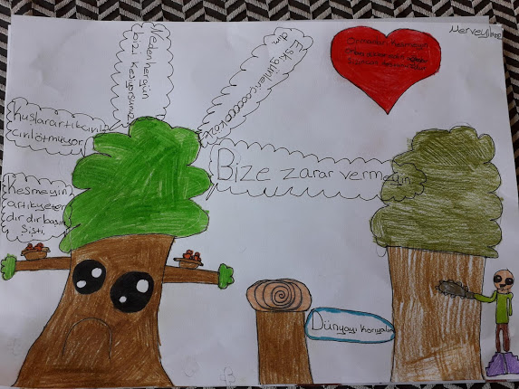 OUR FUTURE IS IN OUR HANDS/TREE MASSACRE by MEHTAP - Illustrated by Mehtap Özce Cömertoğlu - Ourboox.com