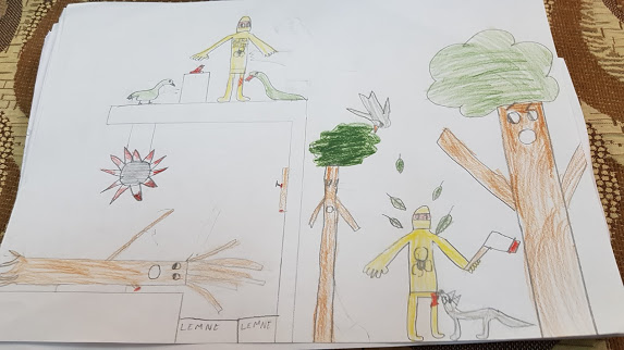 OUR FUTURE IS IN OUR HANDS/TREE MASSACRE by MEHTAP - Illustrated by Mehtap Özce Cömertoğlu - Ourboox.com