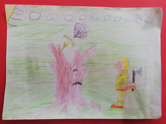 OUR FUTURE IS IN OUR HANDS/TREE MASSACRE by MEHTAP - Illustrated by Mehtap Özce Cömertoğlu - Ourboox.com