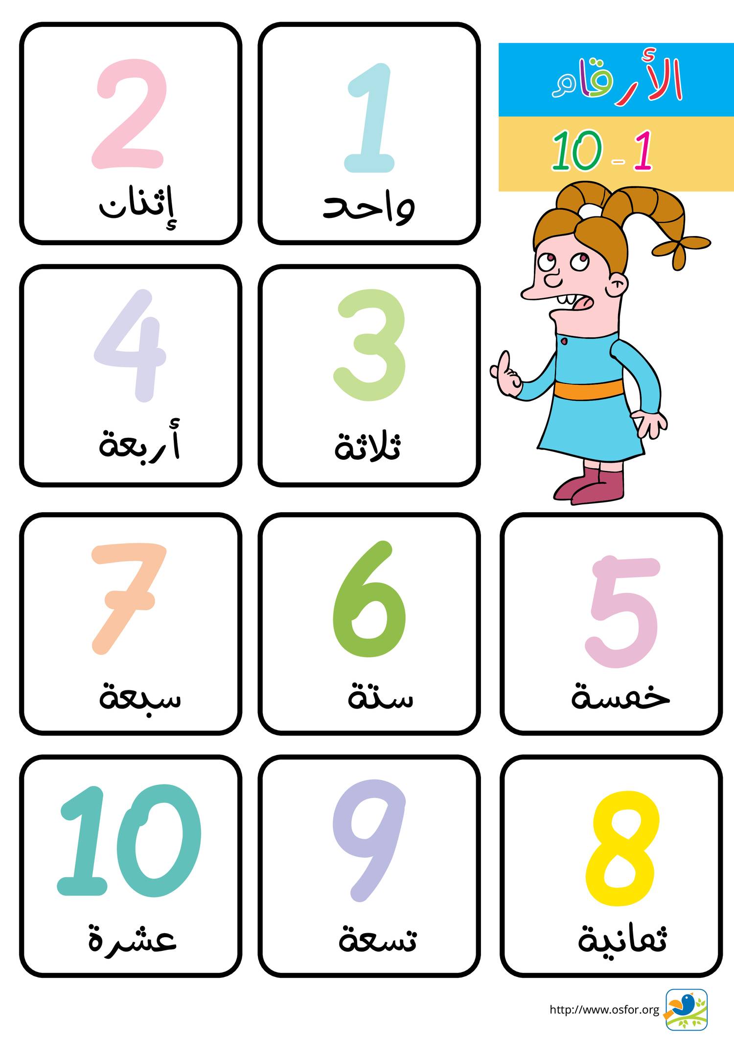 كُراس الأعداد 1-10 by mahera - Illustrated by ماهرة حسين - Ourboox.com