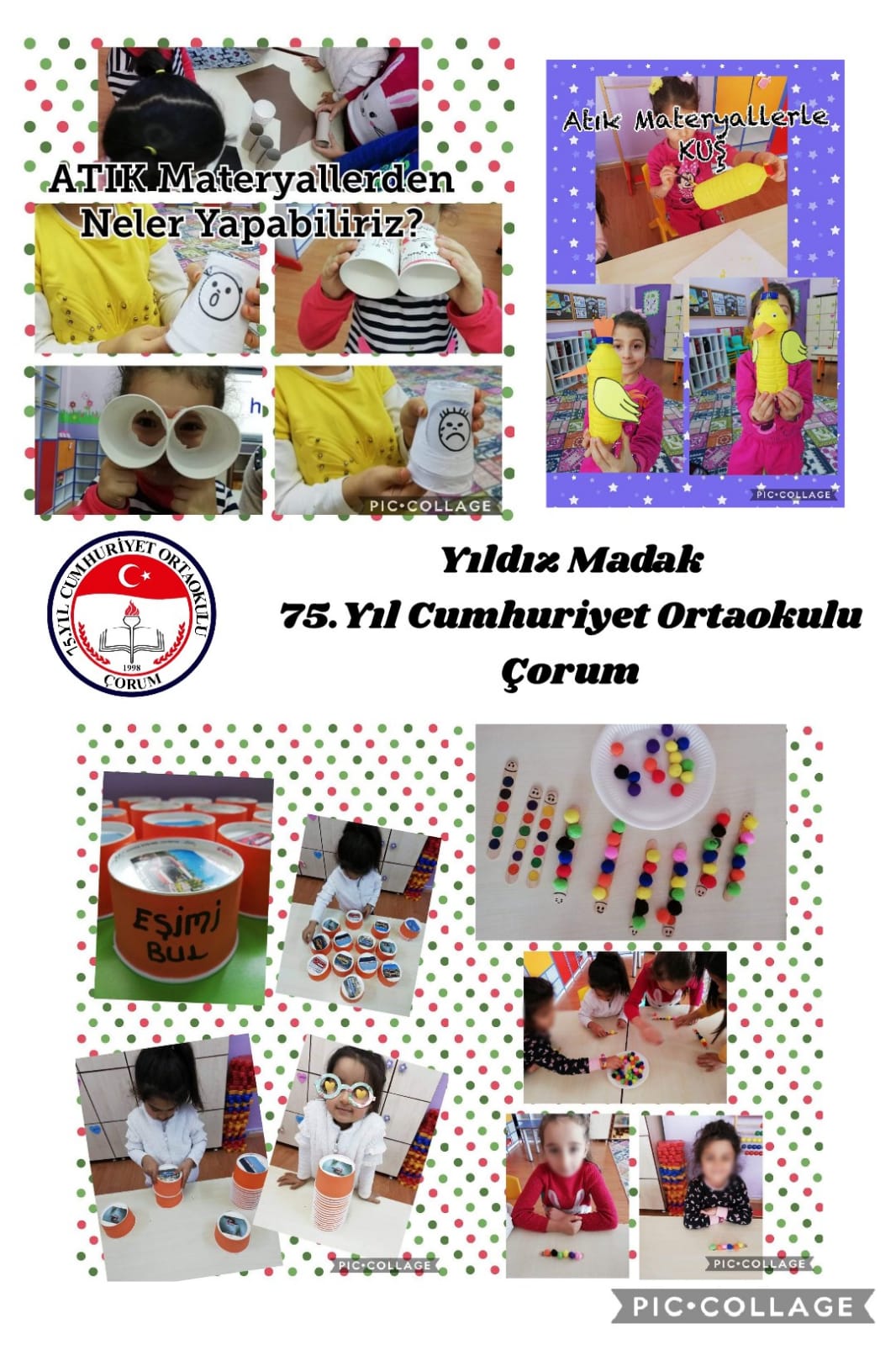 MİNİK ELLER BÜYÜK İŞLER PROJESİ GERİ DÖNÜŞÜMDEN OYUNCAK ETKİNLİKLERİ by NEVİM YILDIRIM SARITEPE - Ourboox.com