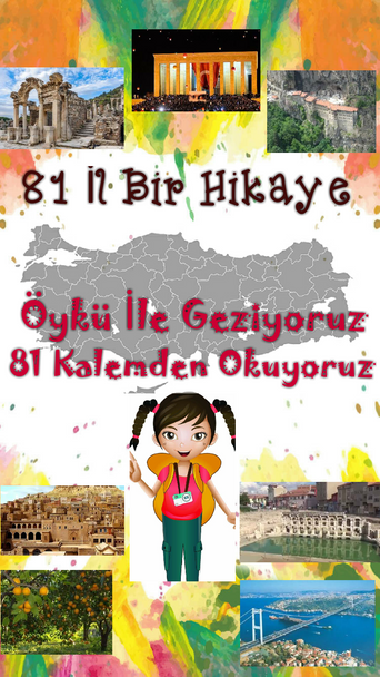 81 İL BİR HİKAYE ÖĞRETMEN ÖĞRENCİ LOGO VE AFİŞLERİ by yasemin akay - Illustrated by YASEMİN AKAY - Ourboox.com