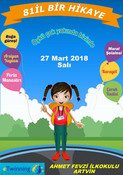 81 İL BİR HİKAYE ÖĞRETMEN ÖĞRENCİ LOGO VE AFİŞLERİ by yasemin akay - Illustrated by YASEMİN AKAY - Ourboox.com