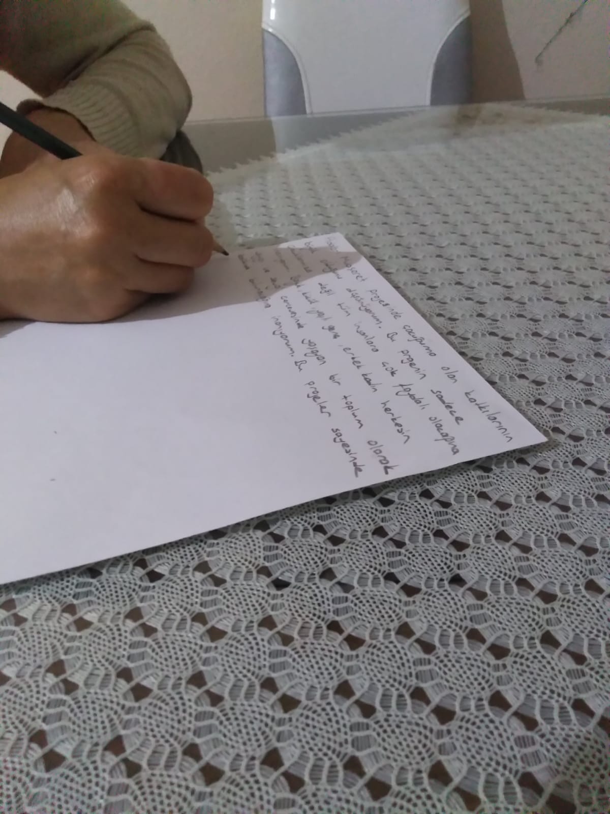 velimiz görüşünü yazmaya başladı