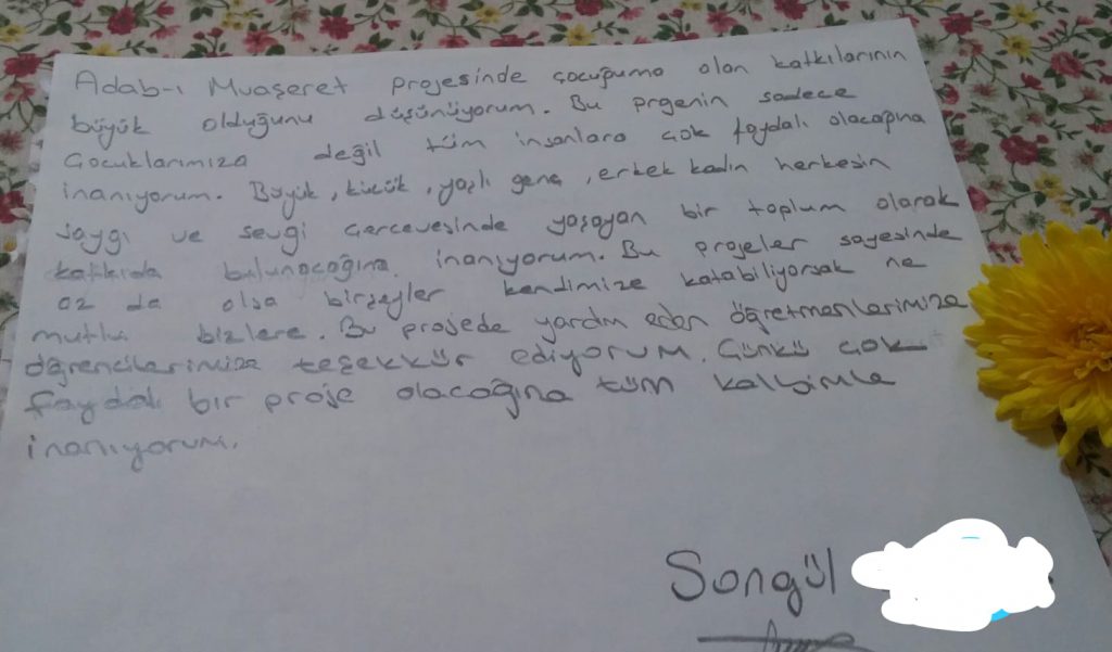 DÜŞÜNCELERİNİ YAZDI