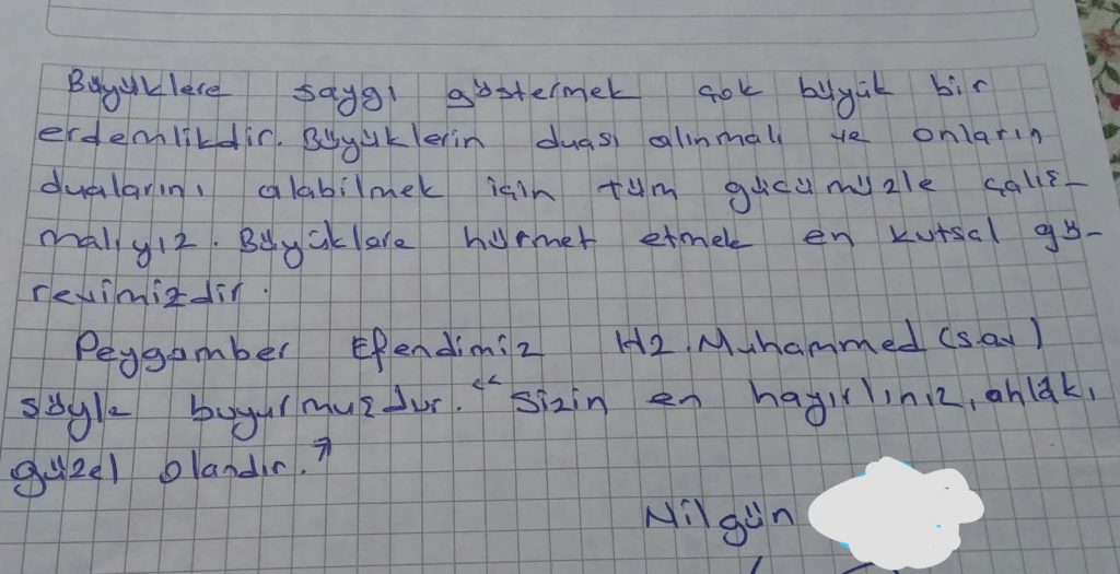 DÜŞÜNCELERİNİ BİZİMLE PAYLAŞTI.