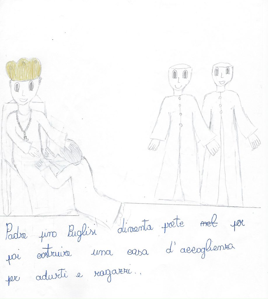 Padre Pino Puglisi: testimone di fede e di speranza by Rosaria Ricciardo - Illustrated by 5 A-B-C-D / Anno Scolastico 2017-18 /      8° I.C. "E. Vittorini" - SIRACUSA - Ourboox.com