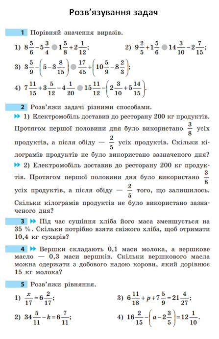 6 клас. Звичайні дроби та дії з ними by Oksana - Ourboox.com