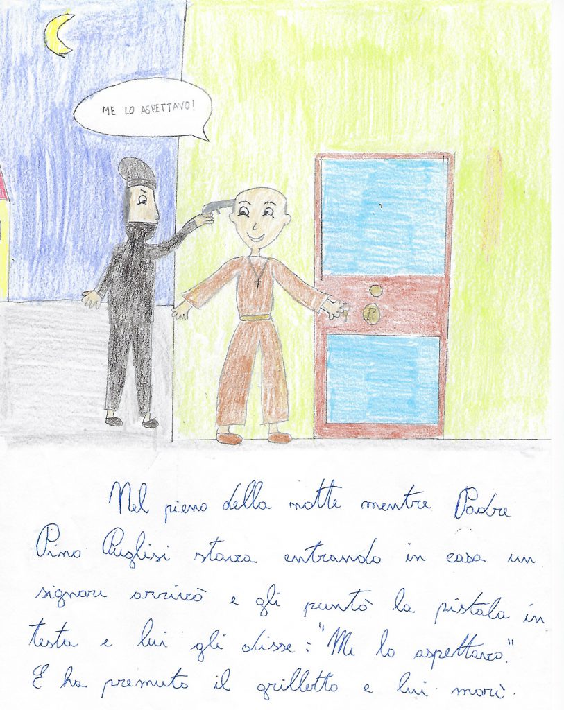 Padre Pino Puglisi: testimone di fede e di speranza by Rosaria Ricciardo - Illustrated by 5 A-B-C-D / Anno Scolastico 2017-18 /      8° I.C. "E. Vittorini" - SIRACUSA - Ourboox.com