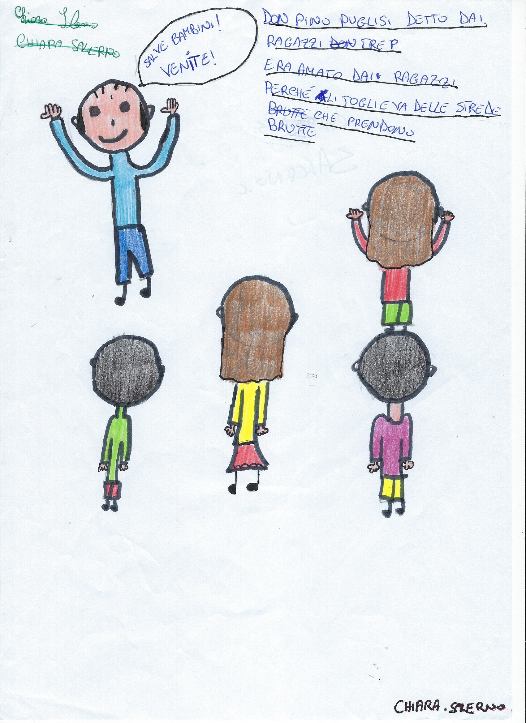 Padre Pino Puglisi: testimone di fede e di speranza by Rosaria Ricciardo - Illustrated by 5 A-B-C-D / Anno Scolastico 2017-18 /      8° I.C. "E. Vittorini" - SIRACUSA - Ourboox.com