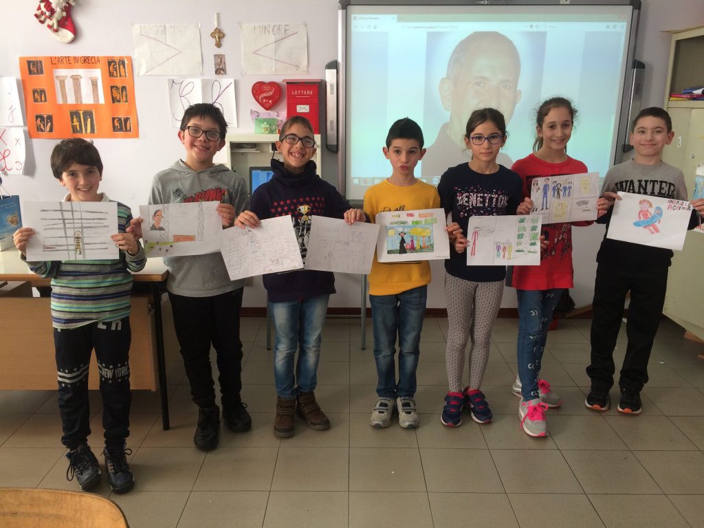 Padre Pino Puglisi: testimone di fede e di speranza by Rosaria Ricciardo - Illustrated by 5 A-B-C-D / Anno Scolastico 2017-18 /      8° I.C. "E. Vittorini" - SIRACUSA - Ourboox.com