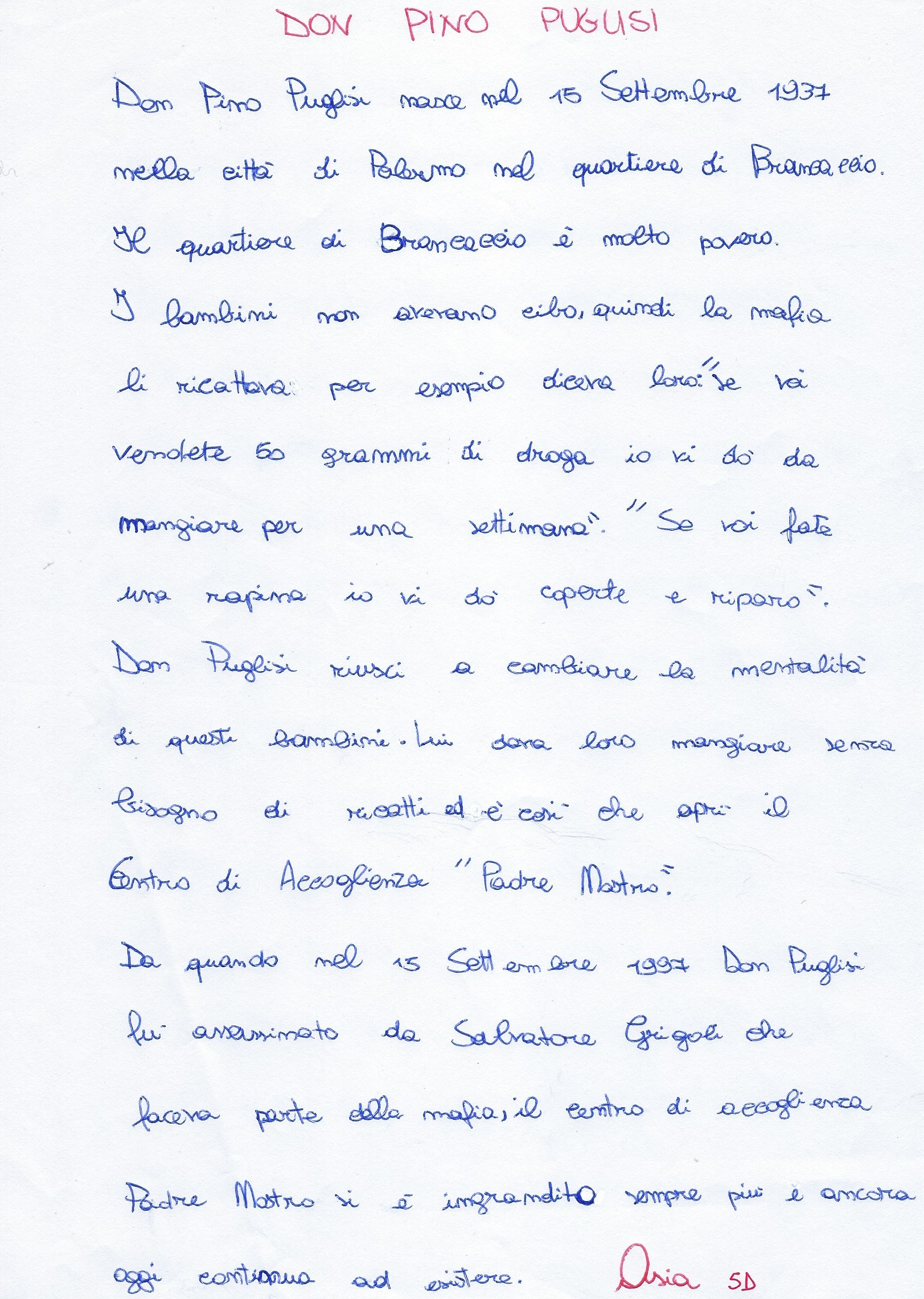 Padre Pino Puglisi: testimone di fede e di speranza by Rosaria Ricciardo - Illustrated by 5 A-B-C-D / Anno Scolastico 2017-18 /      8° I.C. "E. Vittorini" - SIRACUSA - Ourboox.com