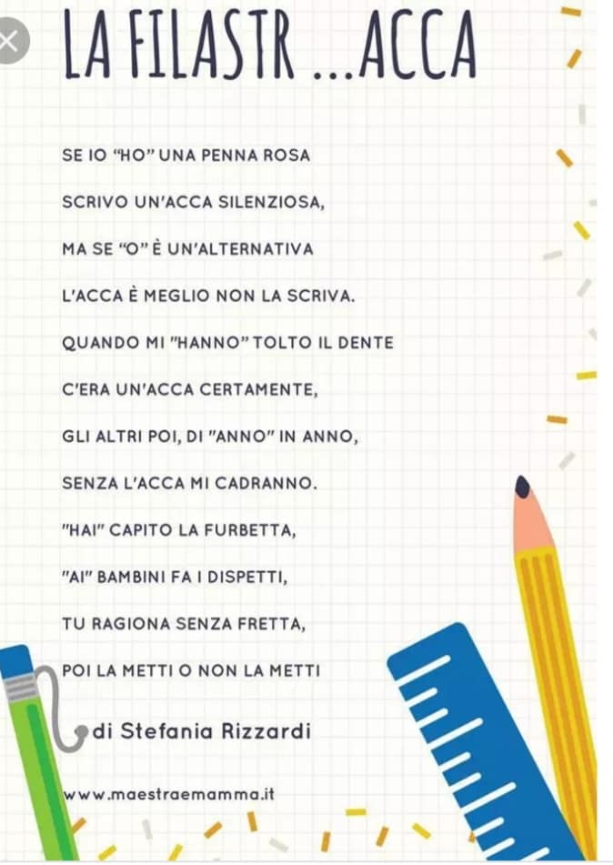 Ecco la filastrocca dell