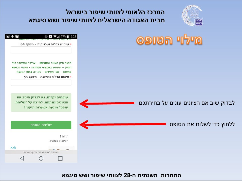 המרכז הלאומי לצוותי שיפור בישראל – הדרכה למילוי טופס שיפוט by Amnon Margalit - Ourboox.com