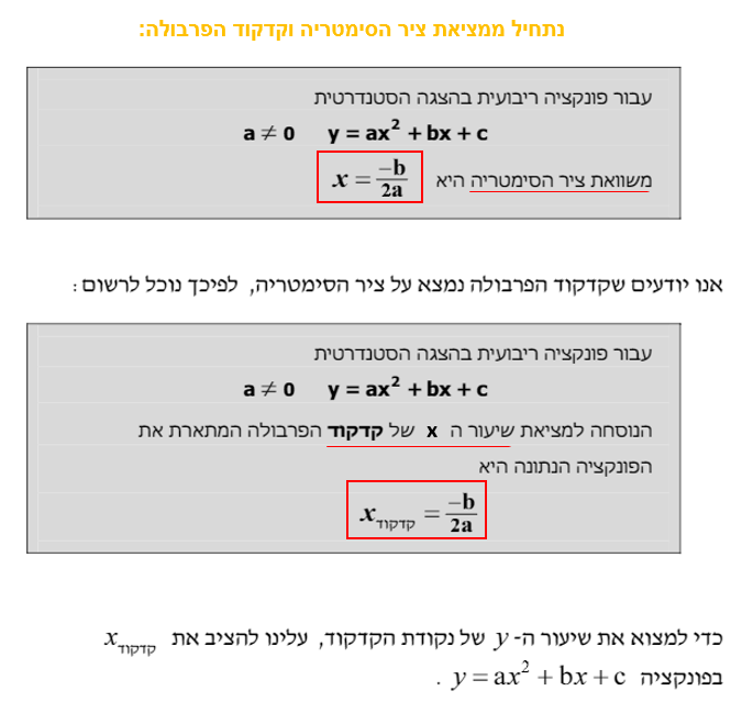 פונקציה ריבועית בהצגה סטנדרטית by Anastasia Bright - Ourboox.com